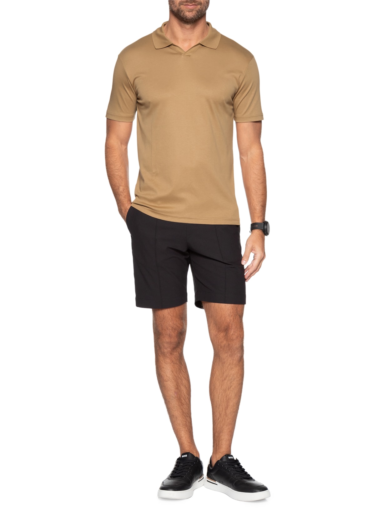 Polo Masculina Pima Cotton Marrom Paramount Alfaiataria