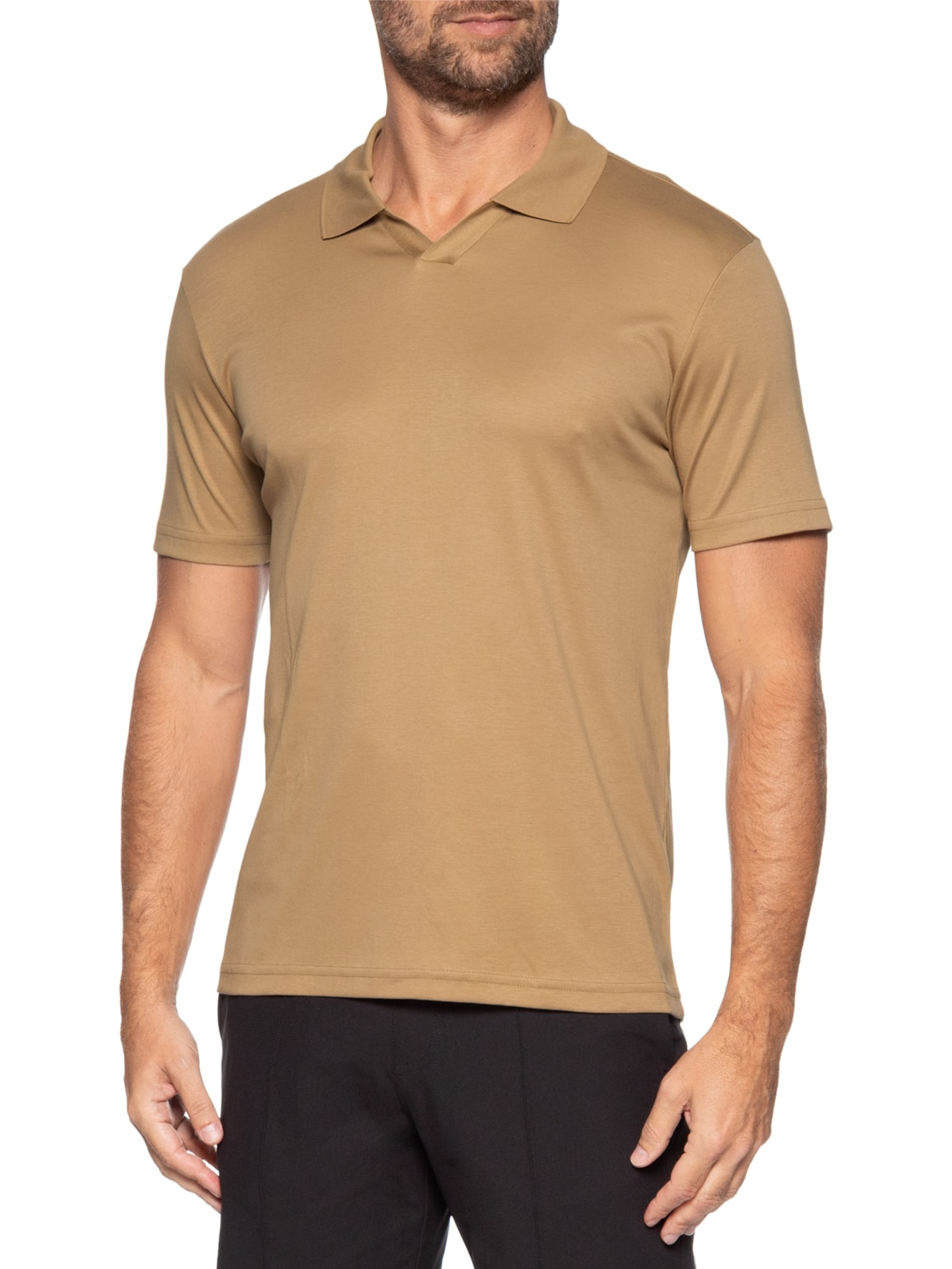 Polo Masculina Pima Cotton Marrom Paramount Alfaiataria