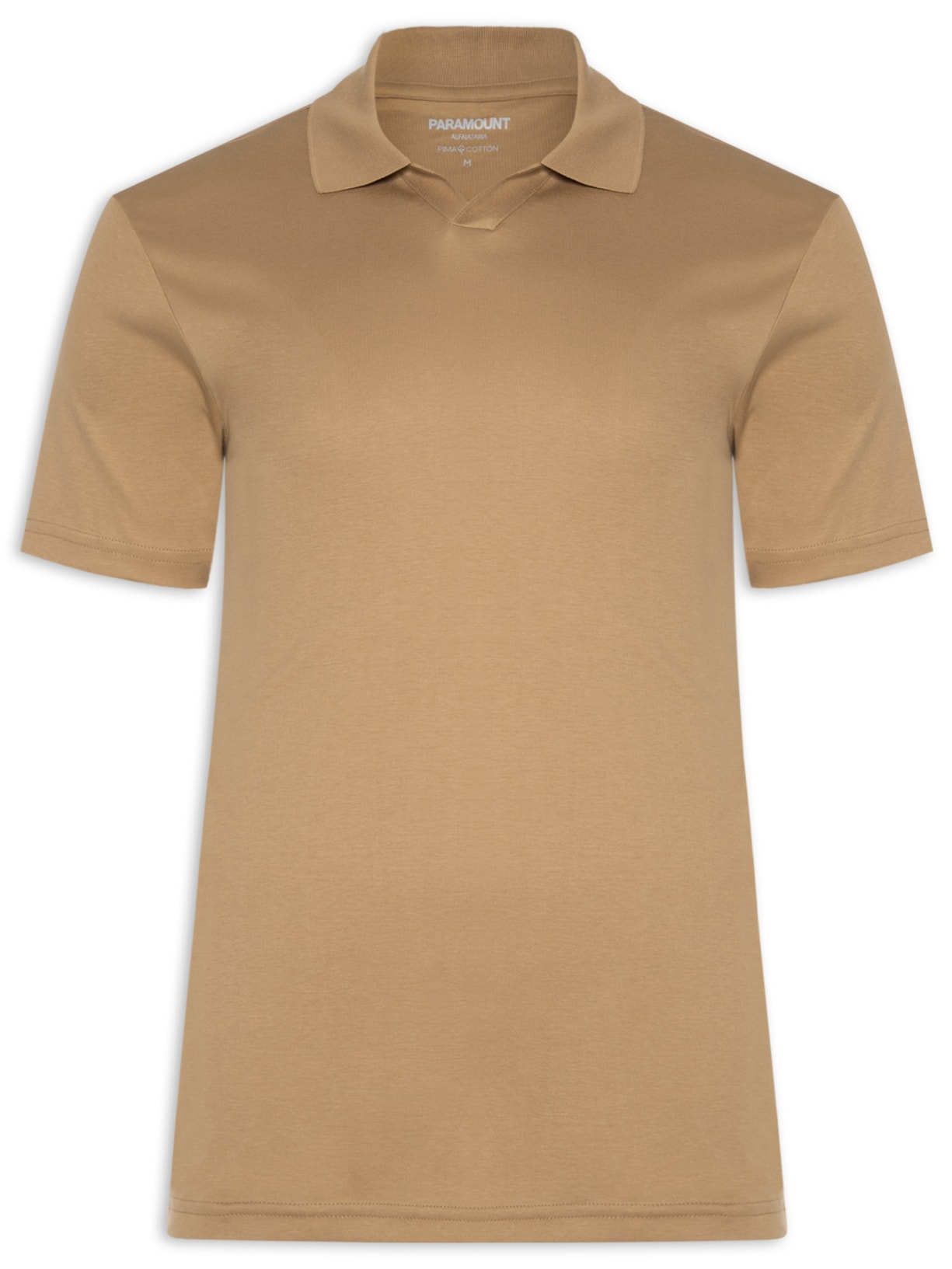 Polo Masculina Pima Cotton - Marrom