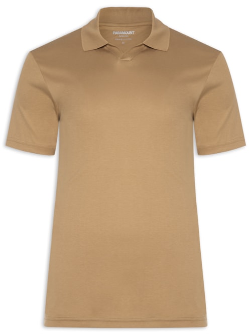 Polo Masculina Pima Cotton - Marrom