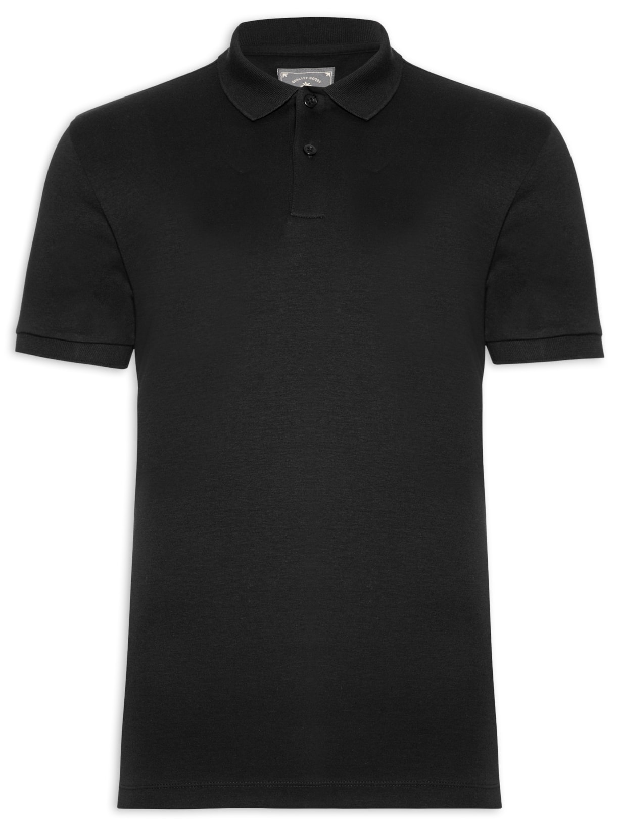 Polo Masculina Pima Cotton - Preto