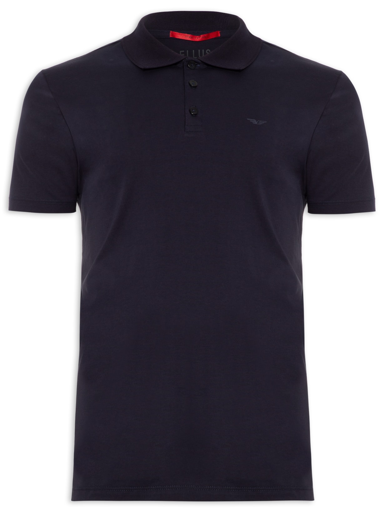 Polo Masculina Pima Easa Mirror Classic Manga Curta - Azul