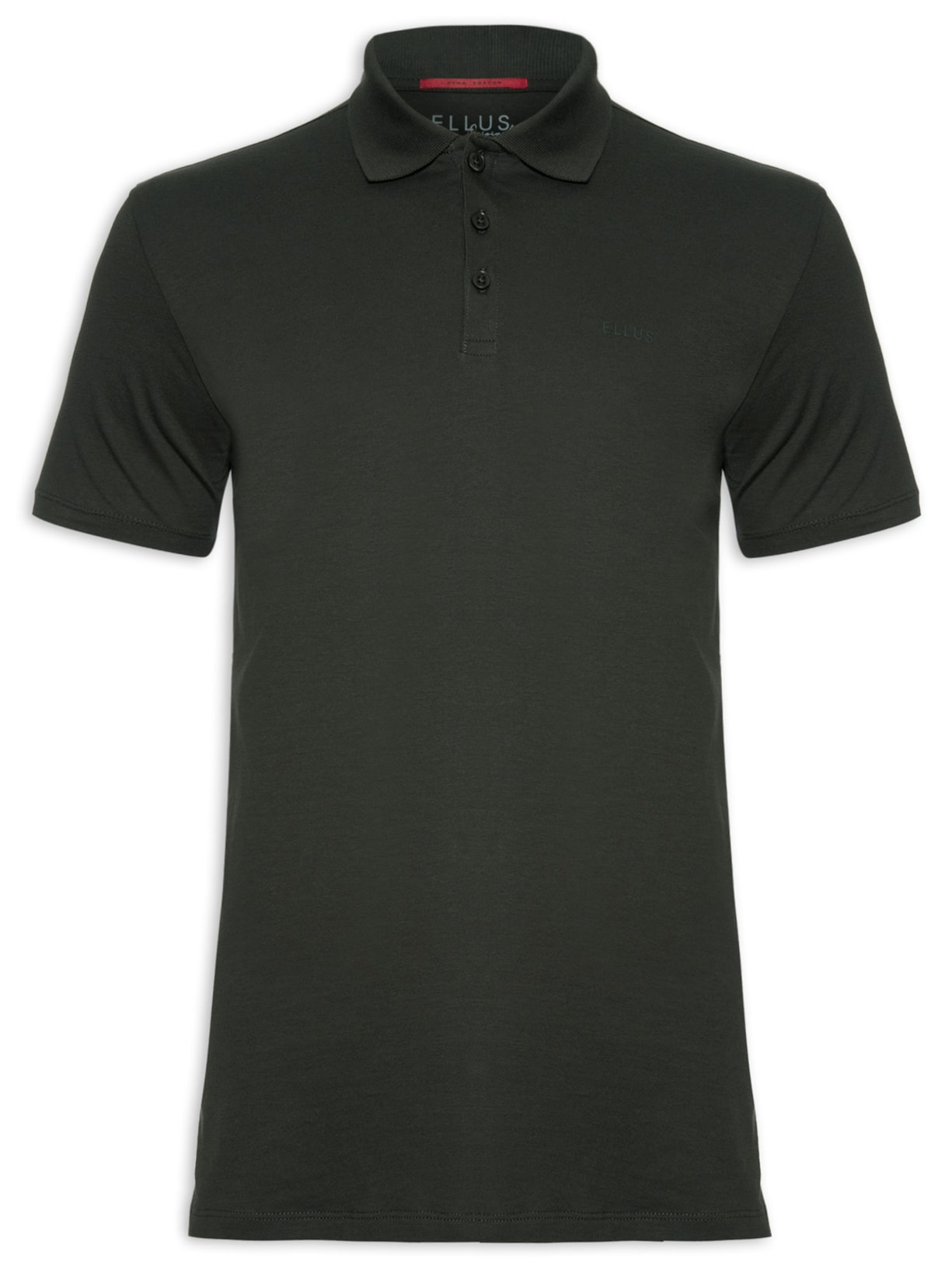 Polo Masculina Pima Easa Mirror Classic Manga Curta - Verde
