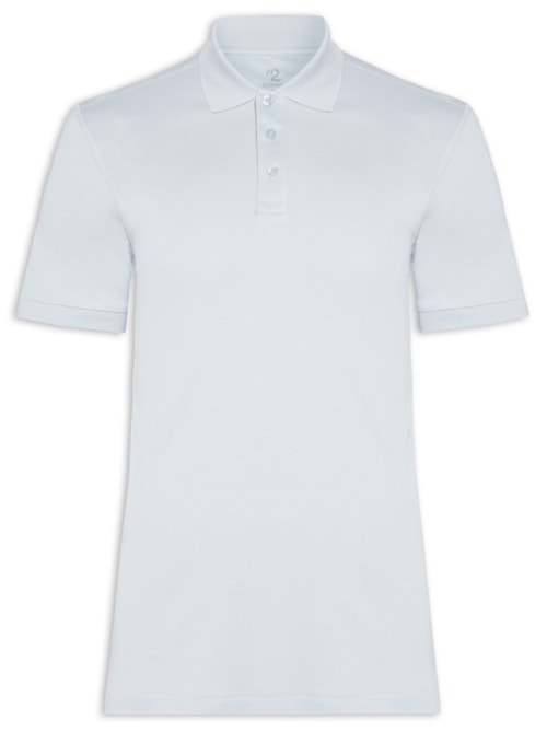 Polo Masculina Pima Manga Curta Regular Fit - Azul