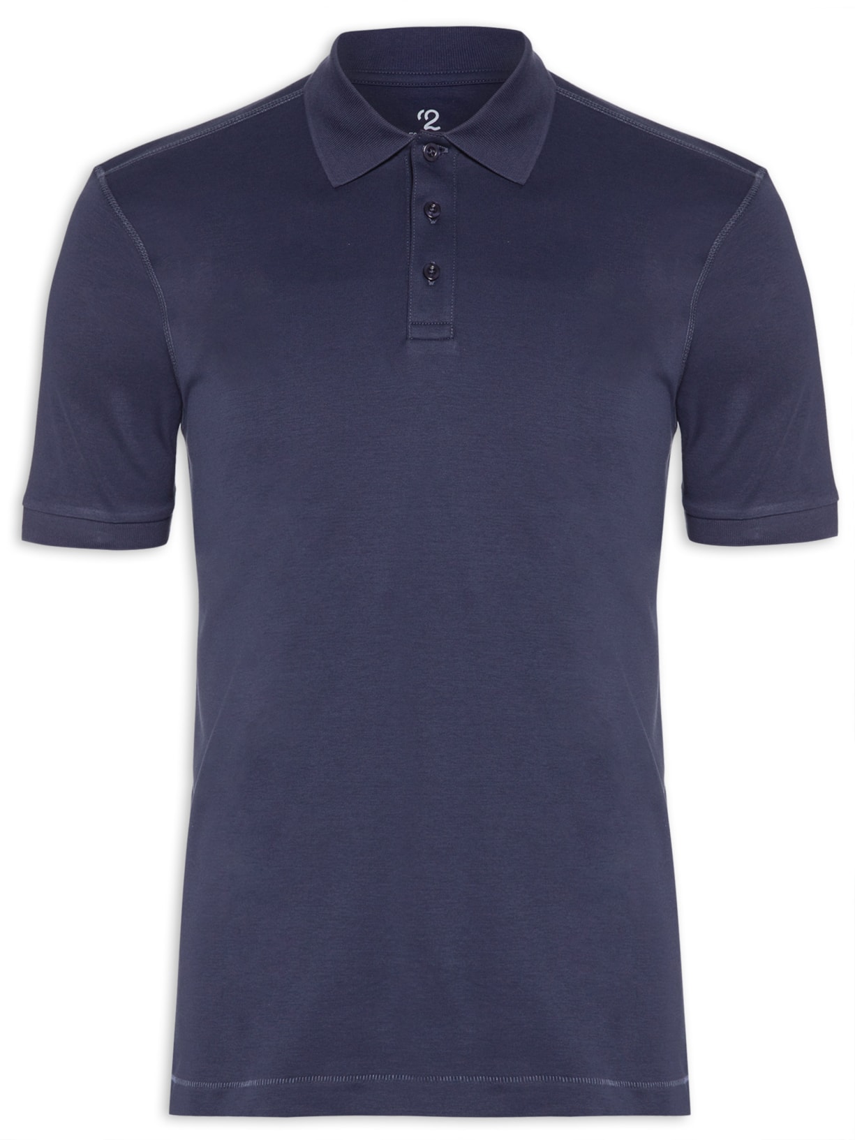 Polo Masculina Pima Manga Curta Regular Fit - Azul