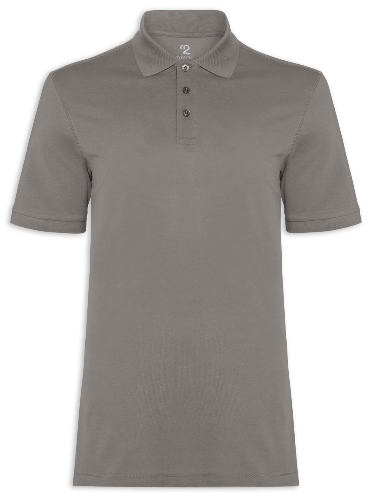 Polo Masculina Pima Manga Curta Regular Fit - Cinza