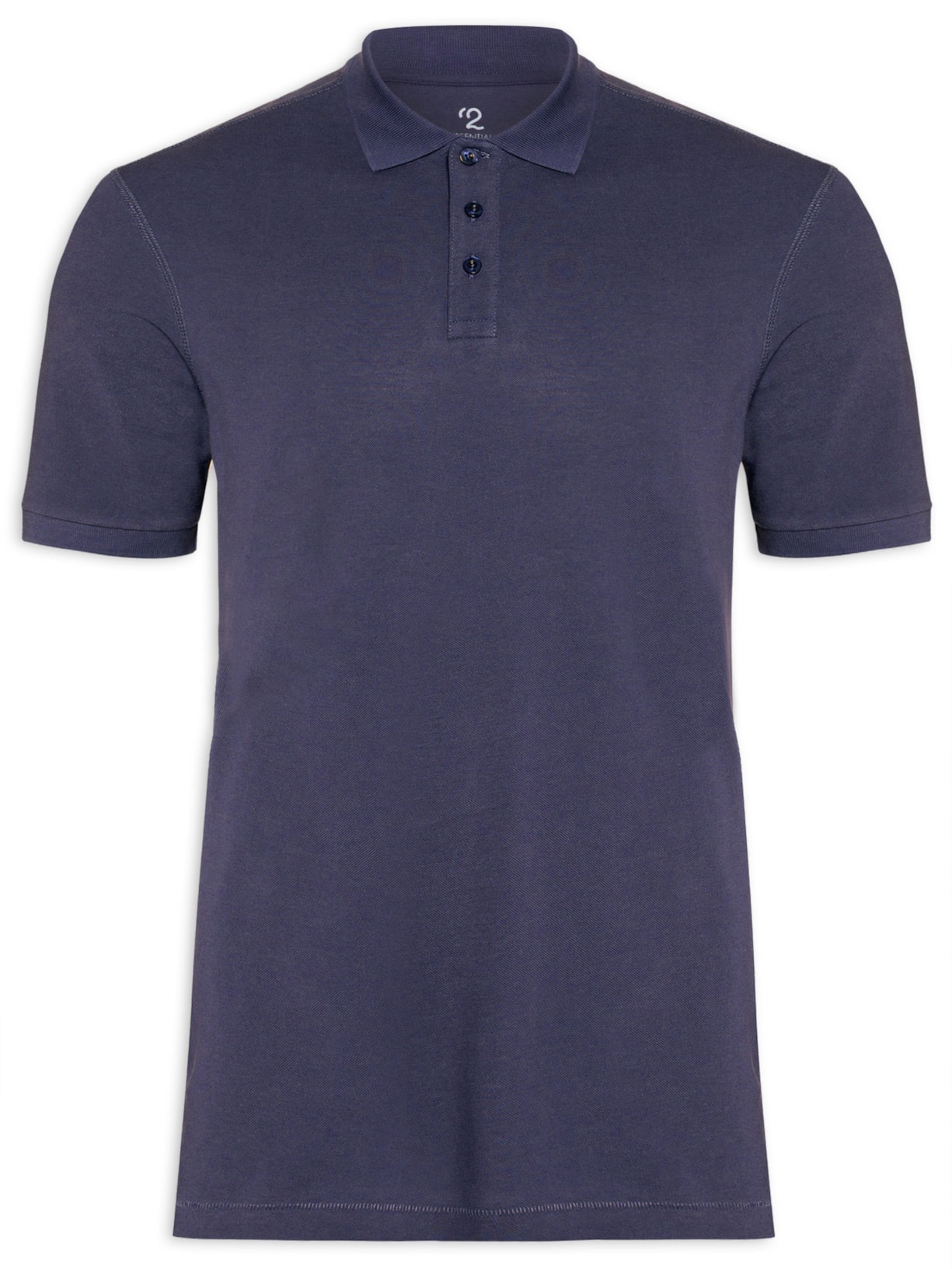 Polo Masculina Pima Manga Curta Regular Fit Piquet - Azul