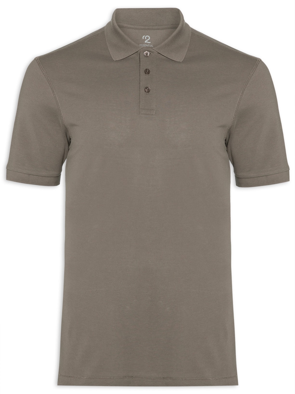 Polo Masculina Pima Manga Curta Regular Fit Piquet - Cinza