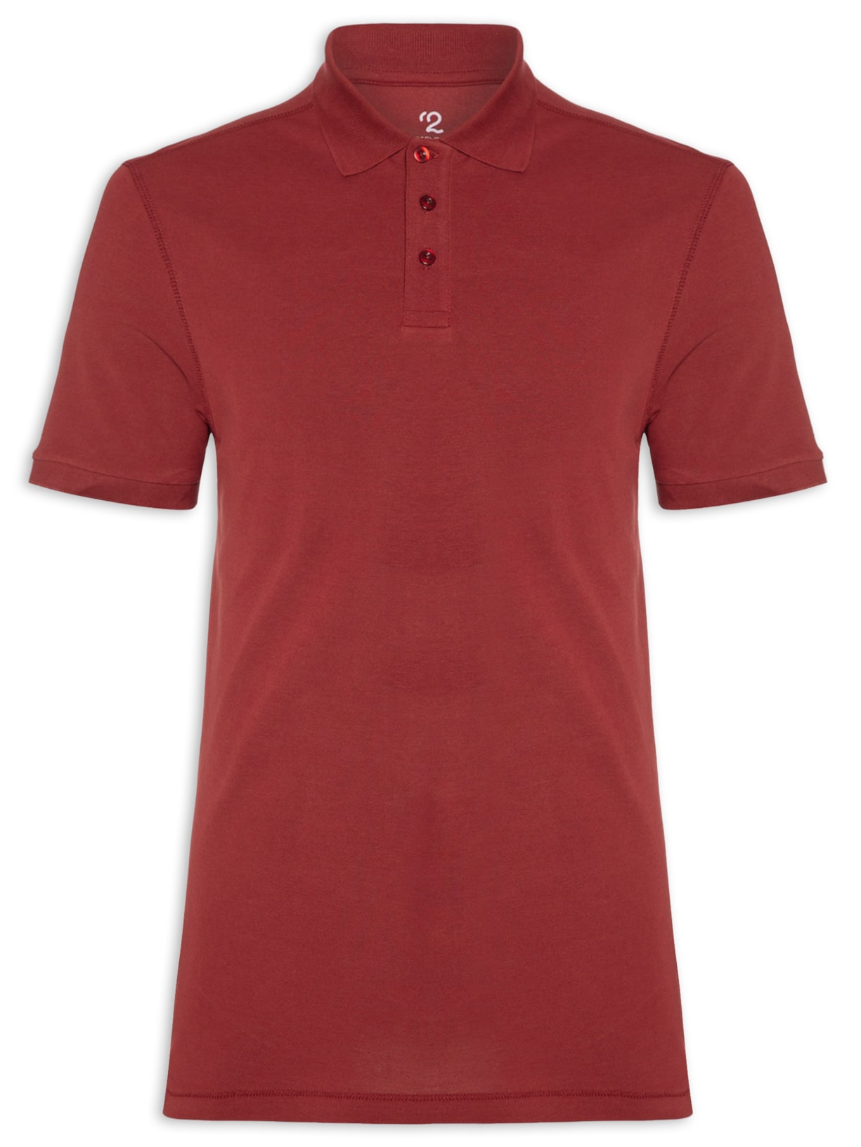 Polo Masculina Pima Manga Curta Regular Fit Piquet - Vermelho