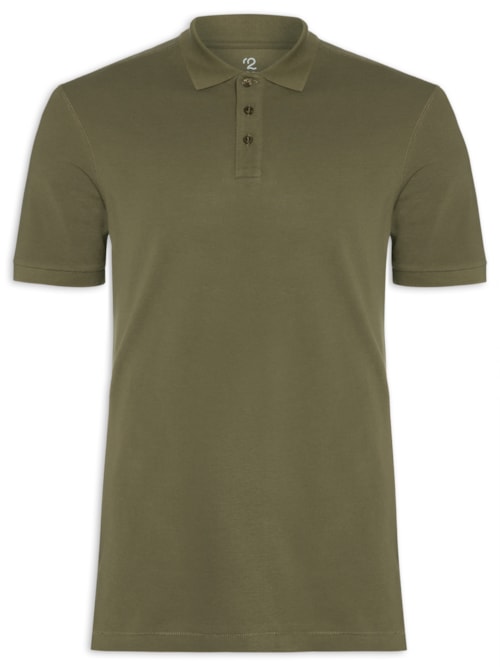 Polo Masculina Pima Manga Curta Regular Fit - Verde