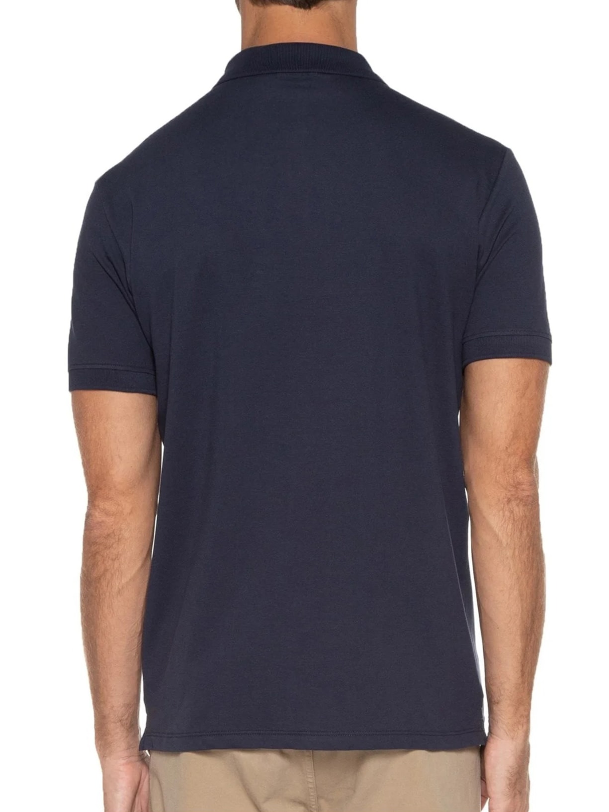 Polo Masculina Pima Piquet Azul Reserva