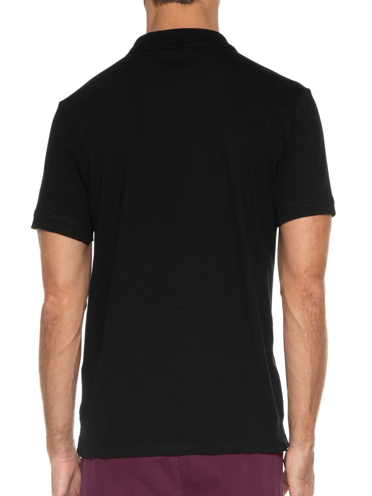 Polo Masculina Pima Piquet Preto Reserva