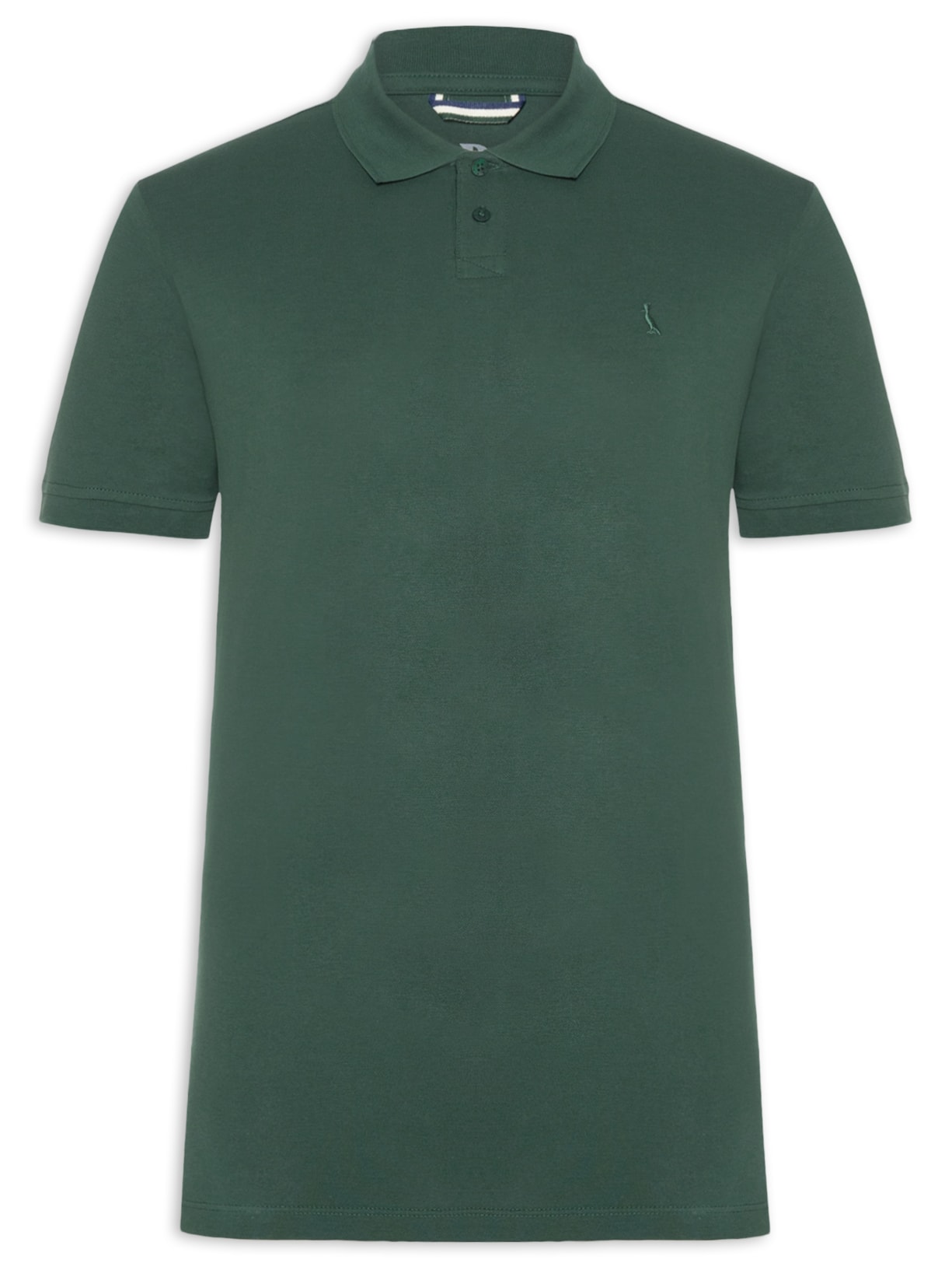 Polo Masculina Pima Piquet Verde Reserva