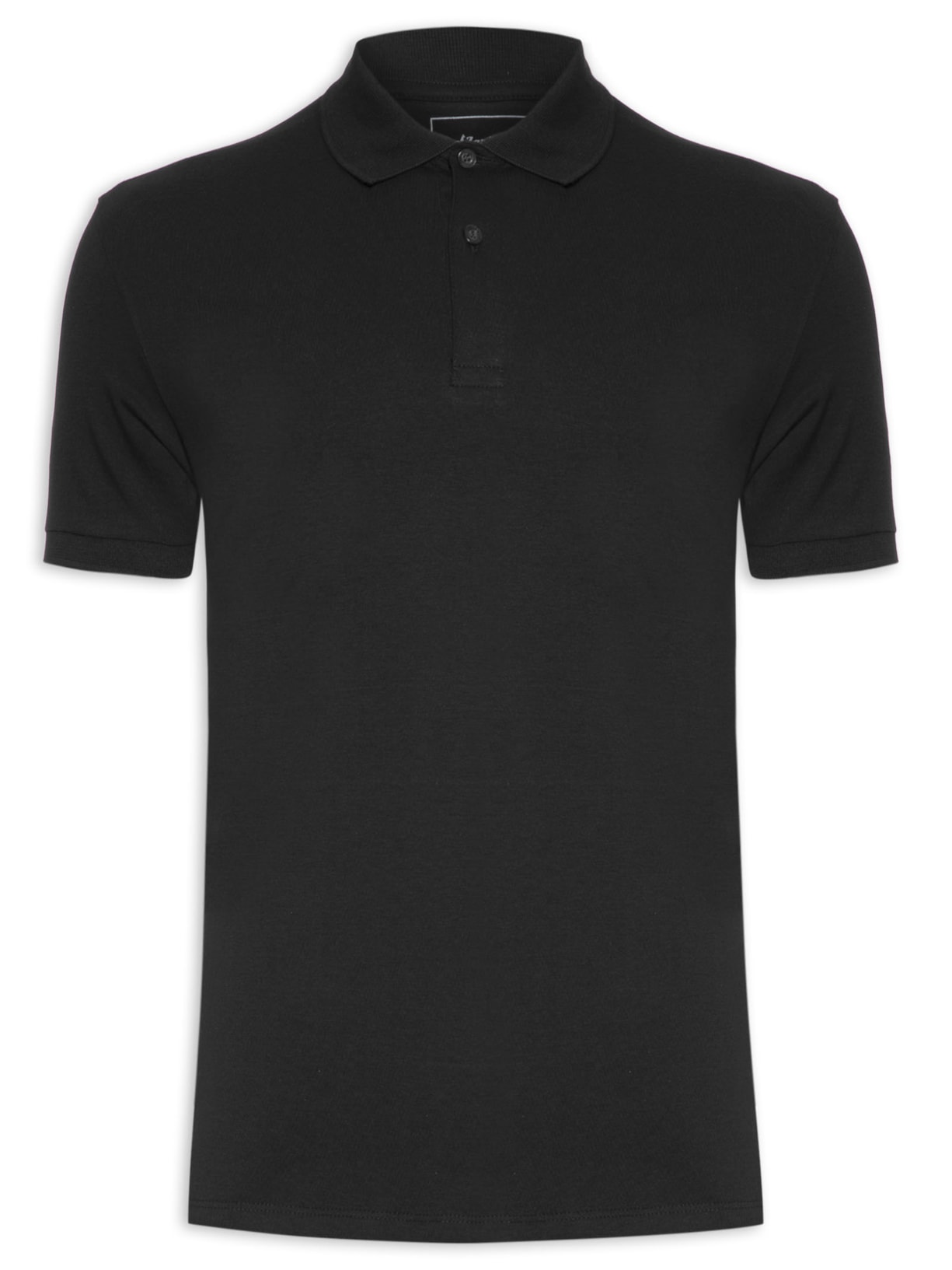 Polo Masculina Pima - Preto