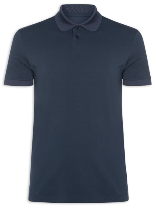 Polo Masculina Pima Tech - Azul