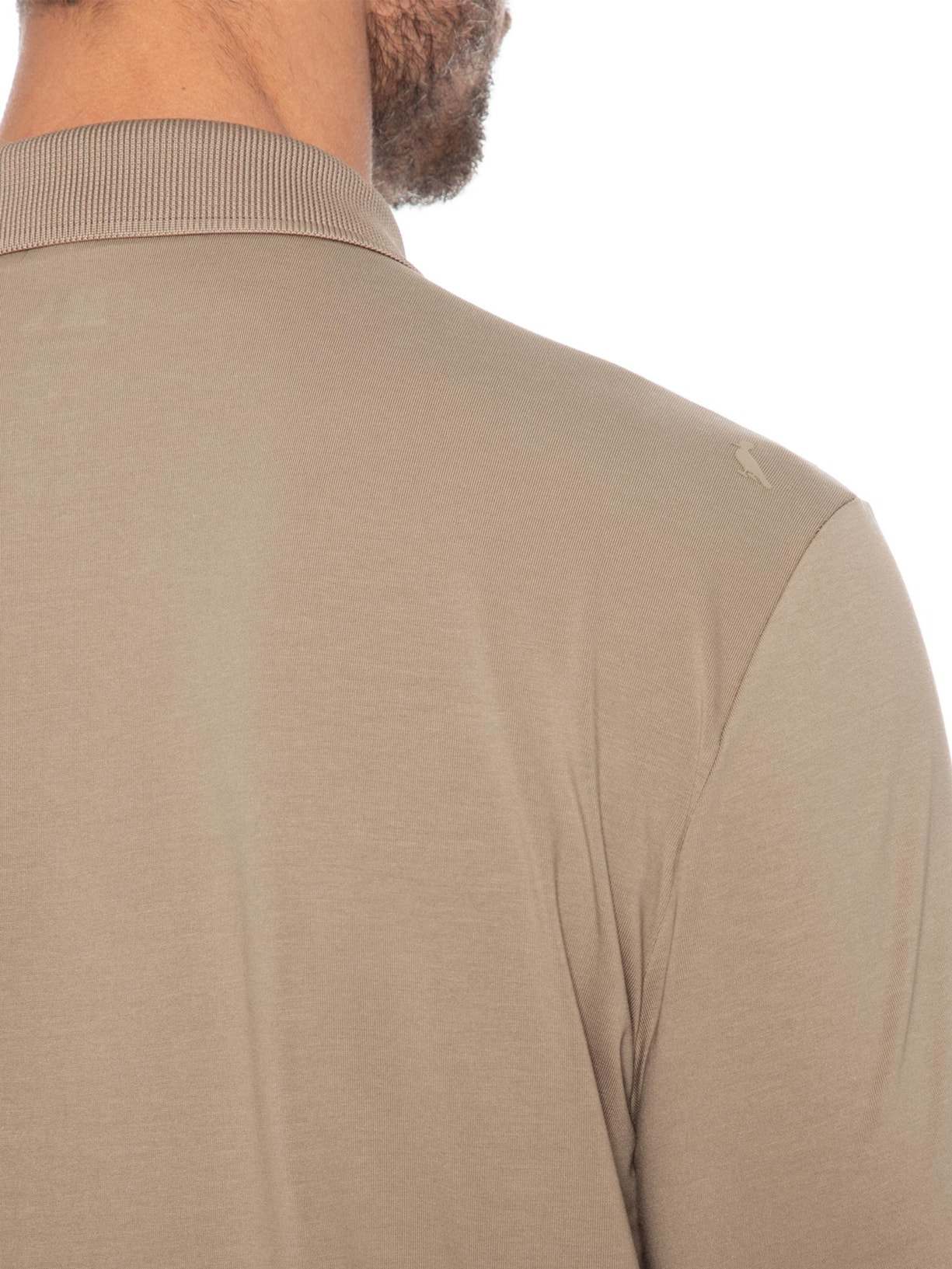 Polo Masculina Pima Tech Bege Reserva