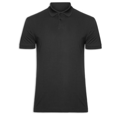 Polo Masculina Pima Tech - Preto