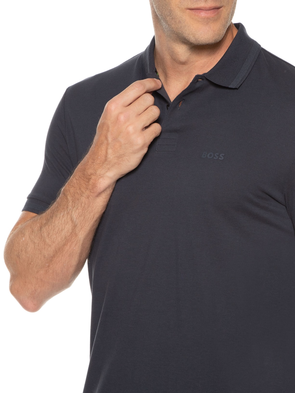 Polo Masculina Pio Azul Boss