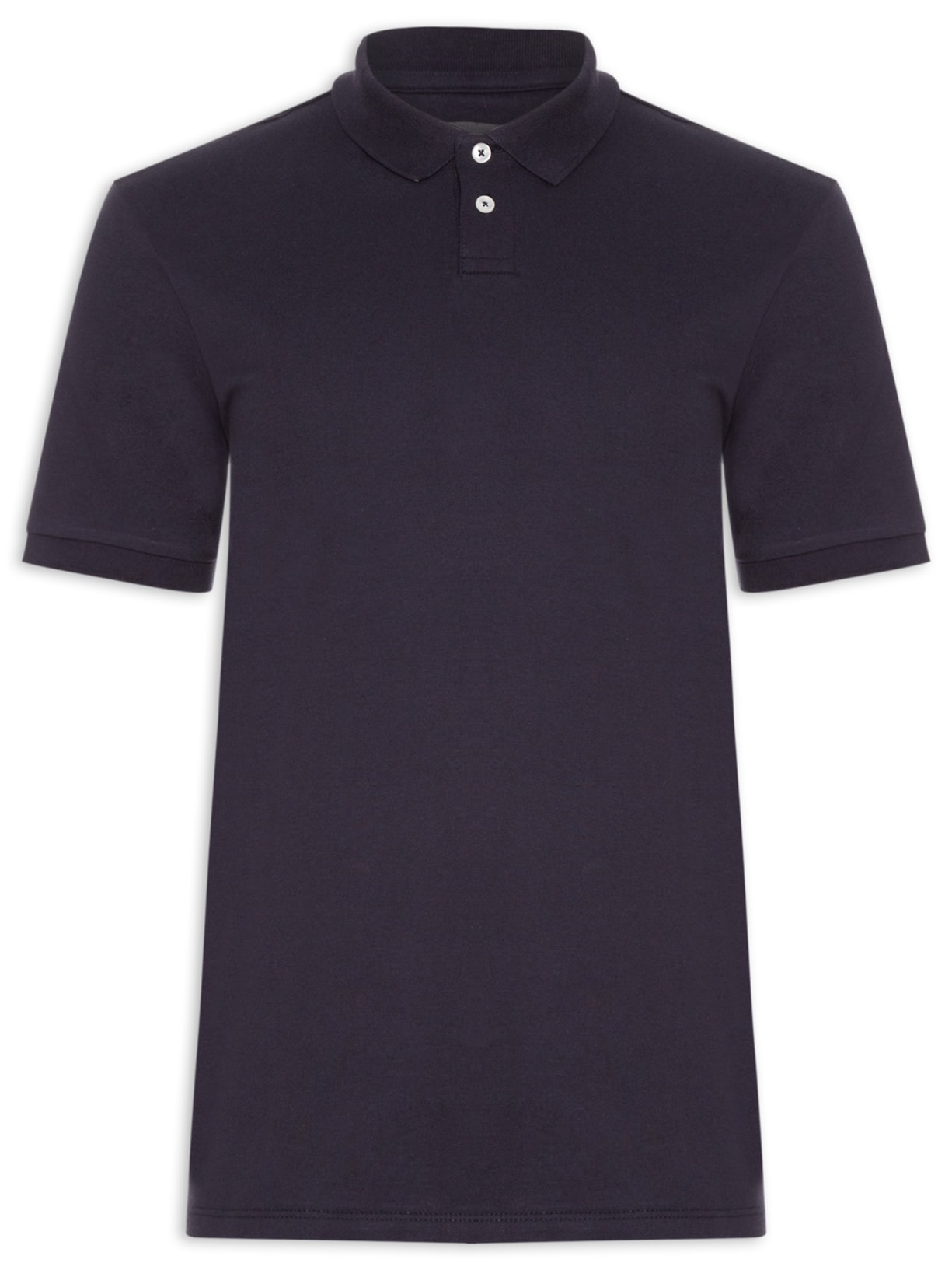 Polo Masculina Piquet Algodão Stretch - Azul
