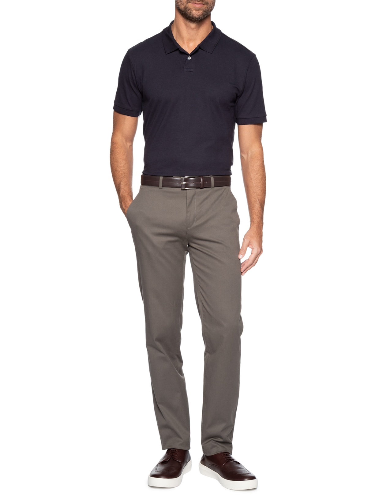 Polo Masculina Piquet Algodão Stretch Azul Oficina Reserva