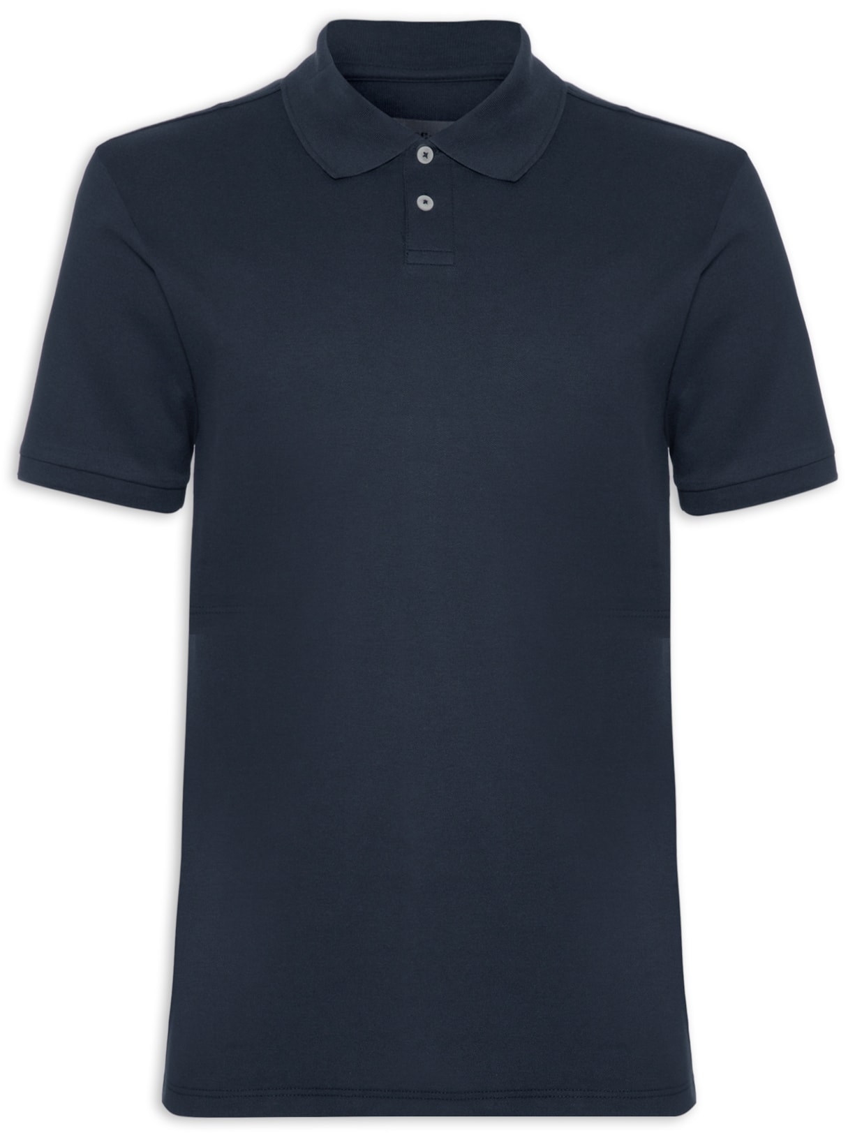 Polo Masculina Piquet Algodão Stretch Manga Curta - Azul