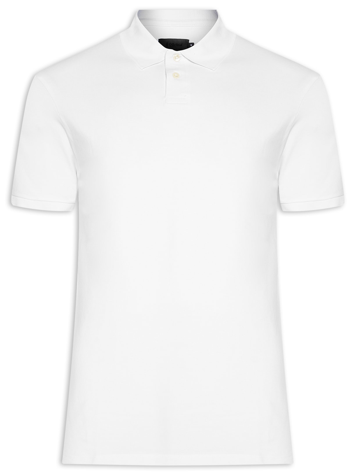 Polo Masculina Piquet Algodão Stretch Manga Curta - Branco