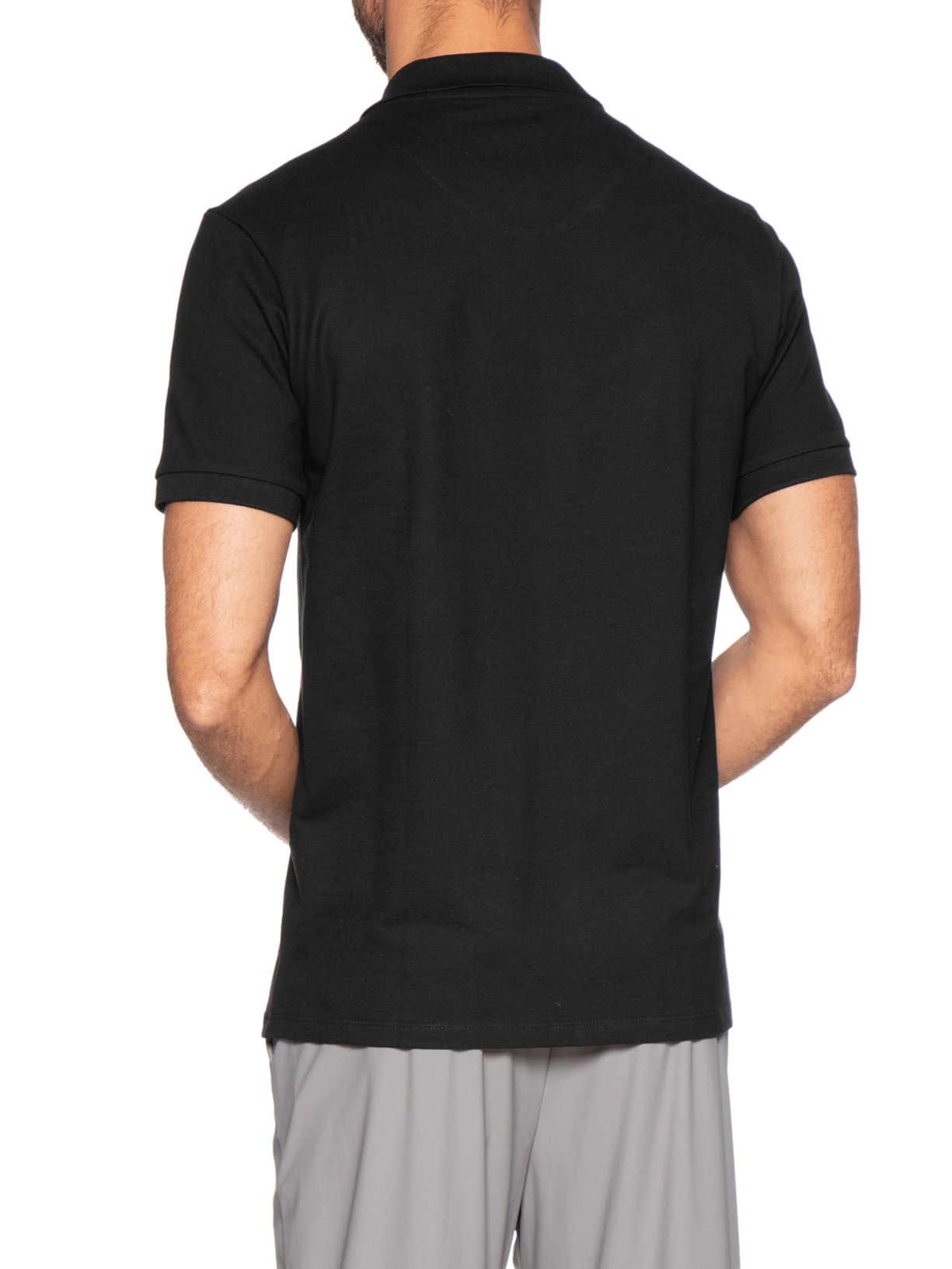 Polo Masculina Piquet Algodão Stretch Preto Oficina Reserva