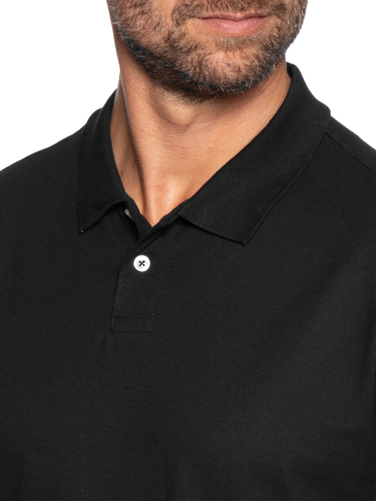 Polo Masculina Piquet Algodão Stretch Preto Oficina Reserva