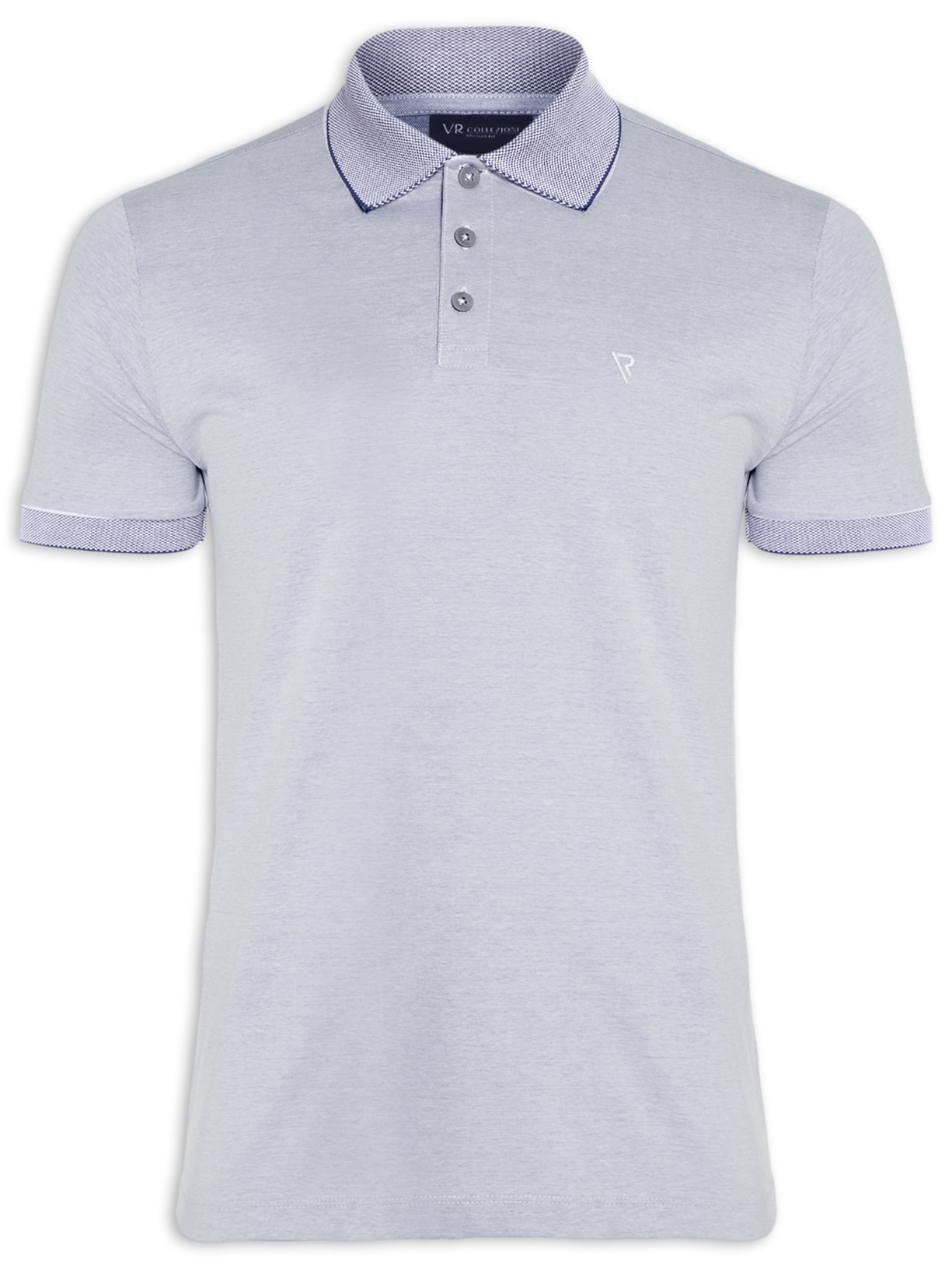 Polo Masculina Piquet Atenas Gold Semi - Azul