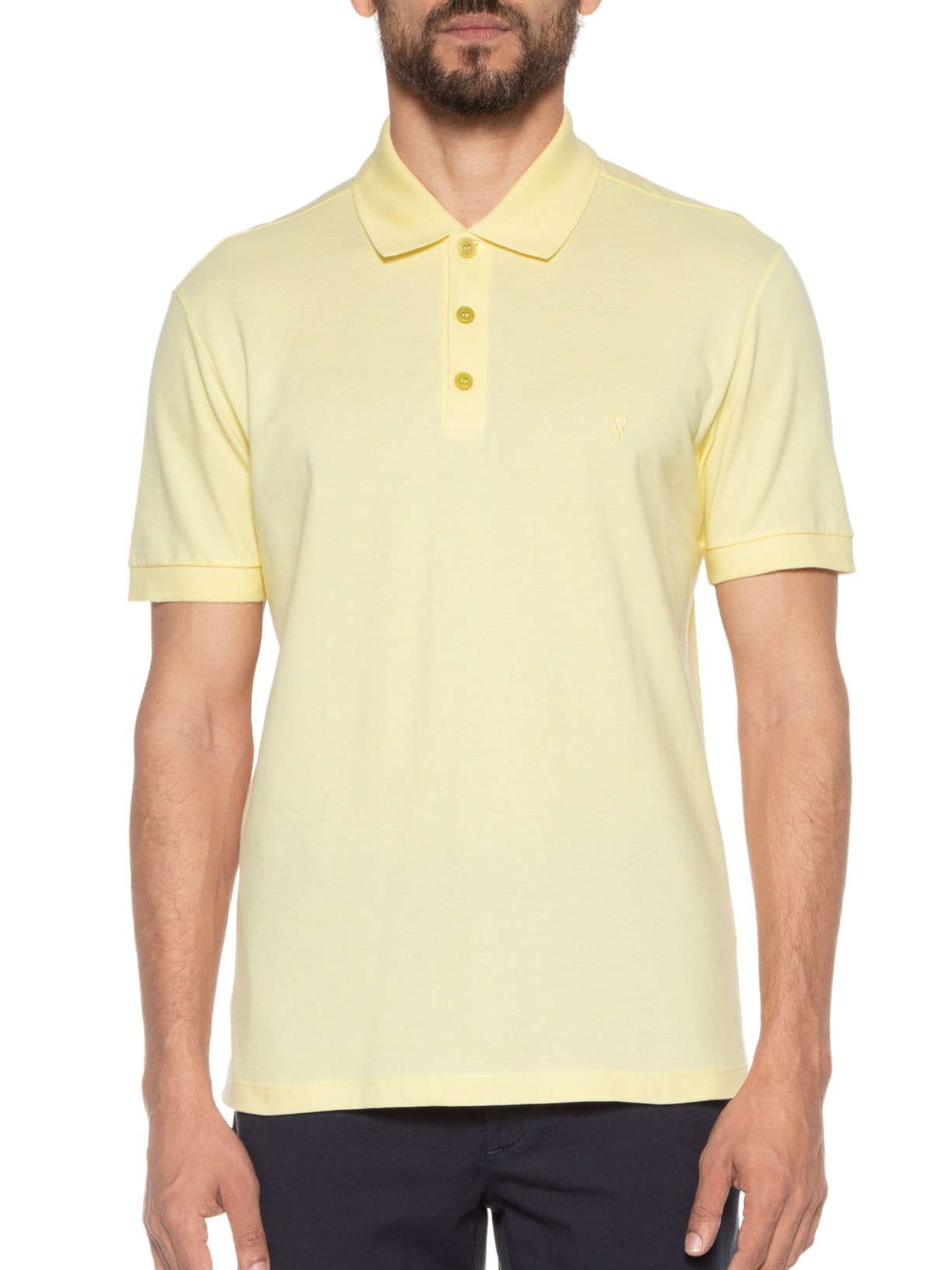 Polo Masculina Piquet Básica Amarelo Vr