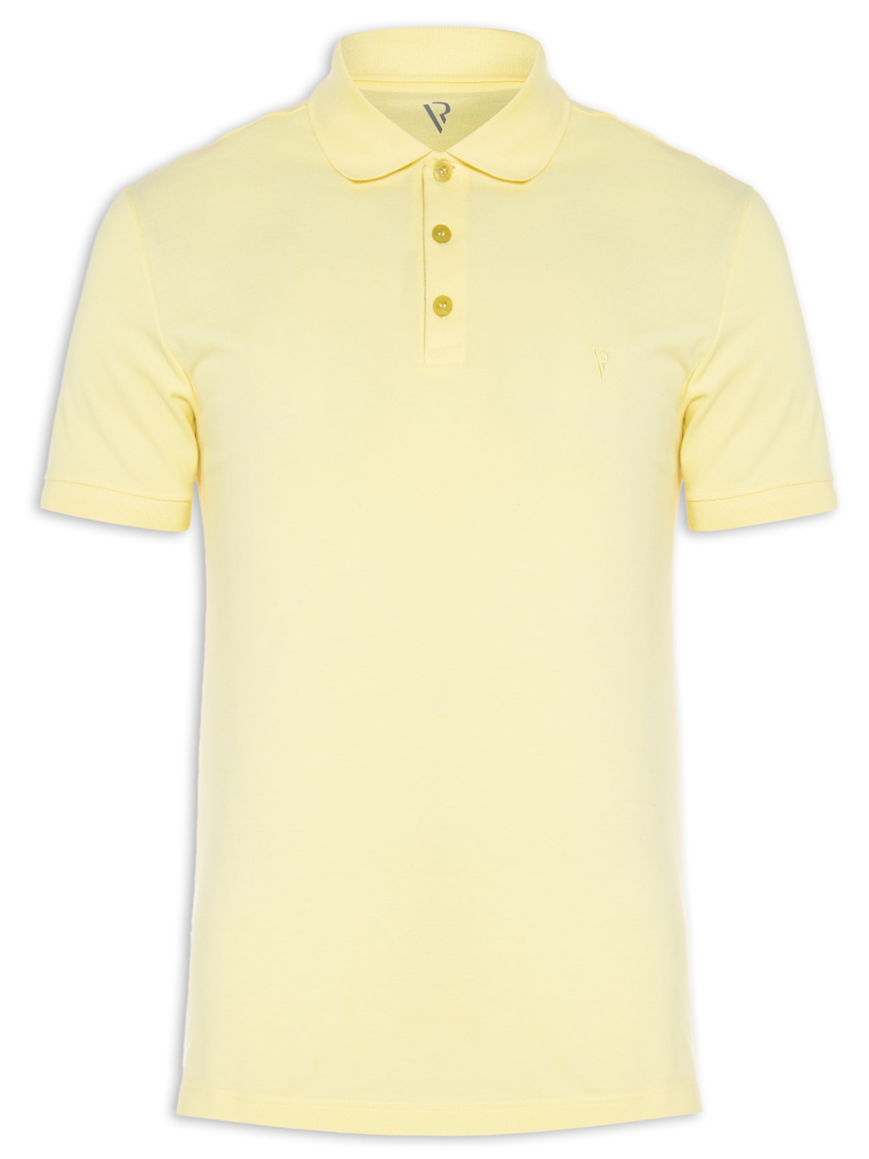 Polo Masculina Piquet Básica - Amarelo