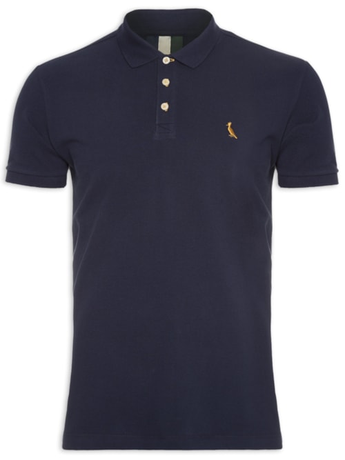 Polo Masculina Piquet Basica - Azul