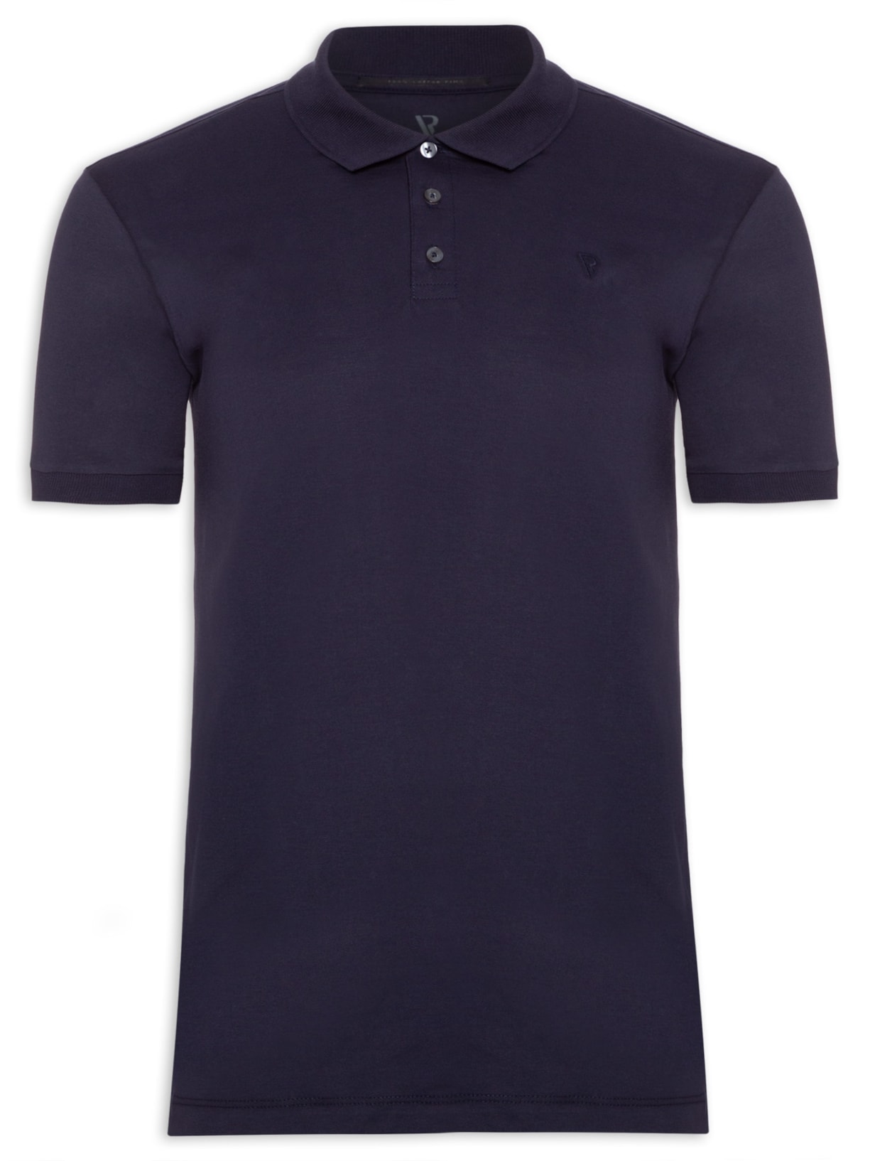 Polo Masculina Piquet Básica - Azul