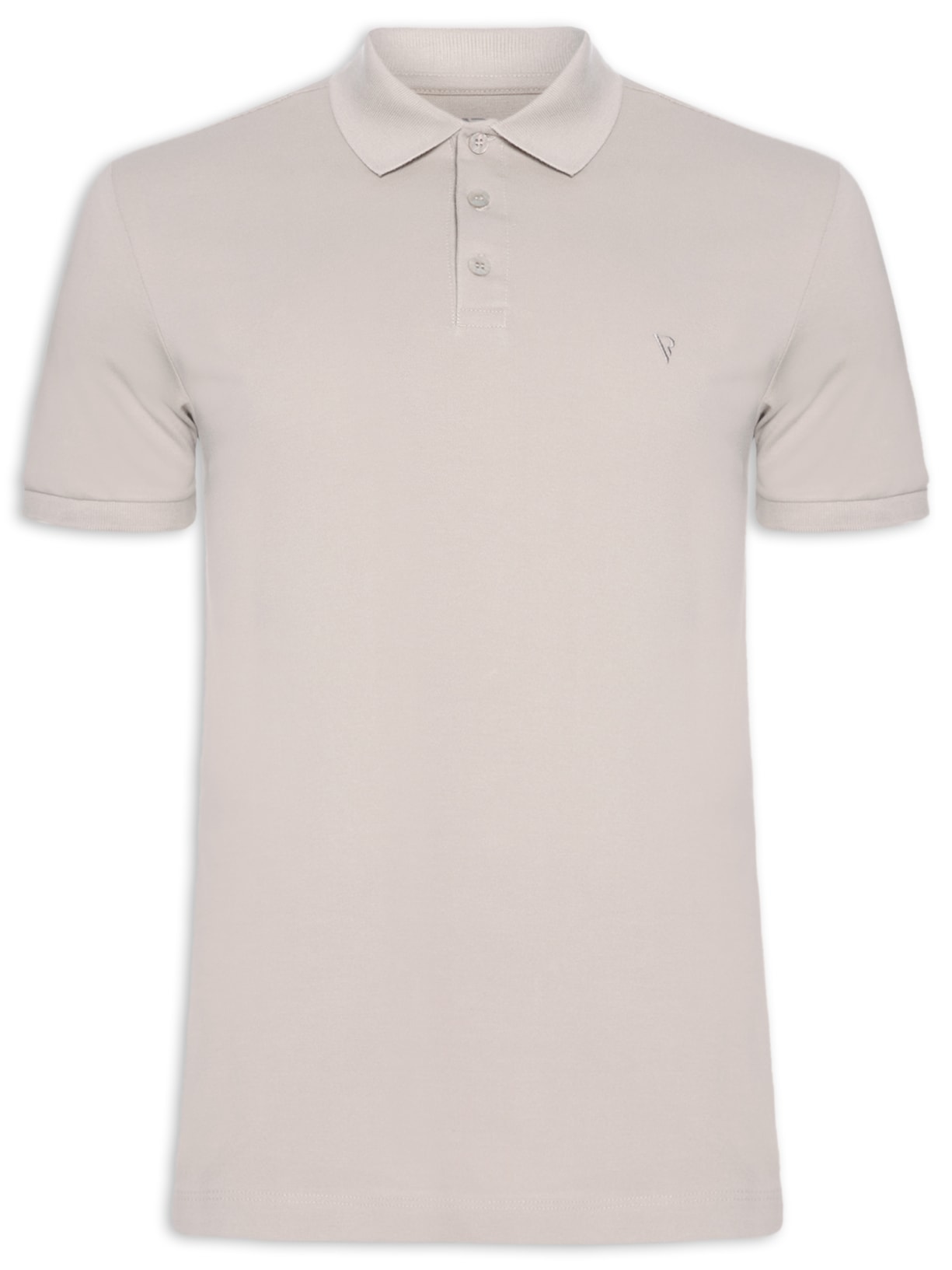 Polo Masculina Piquet Básica - Bege