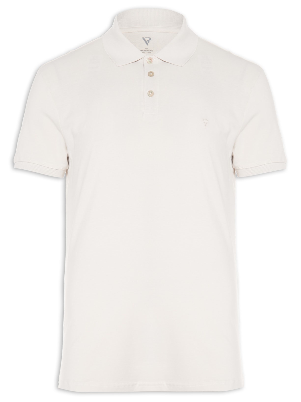 Polo Masculina Piquet Básica - Branco
