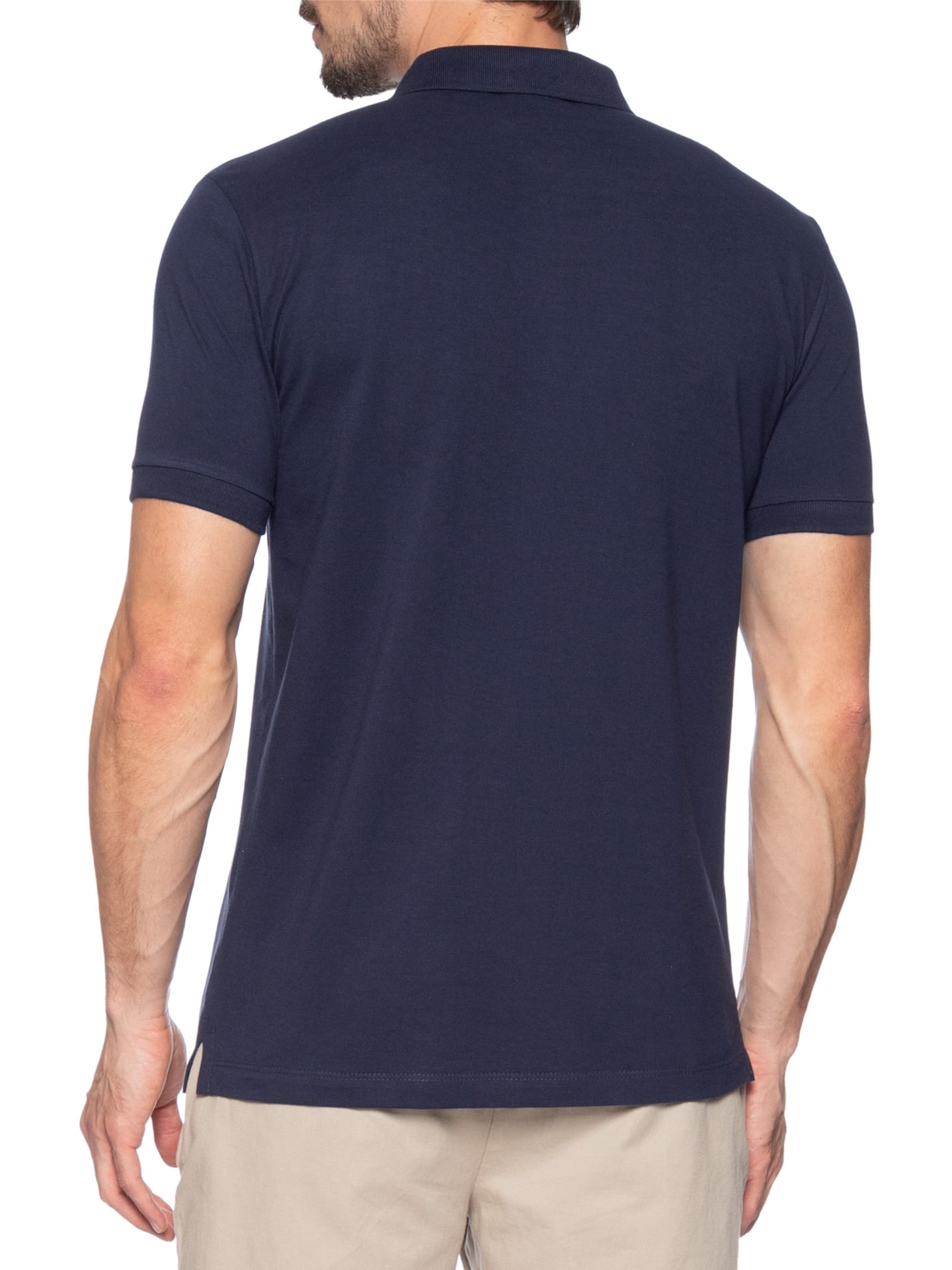 Polo Masculina Piquet Básica Golden Pais Azul Reserva