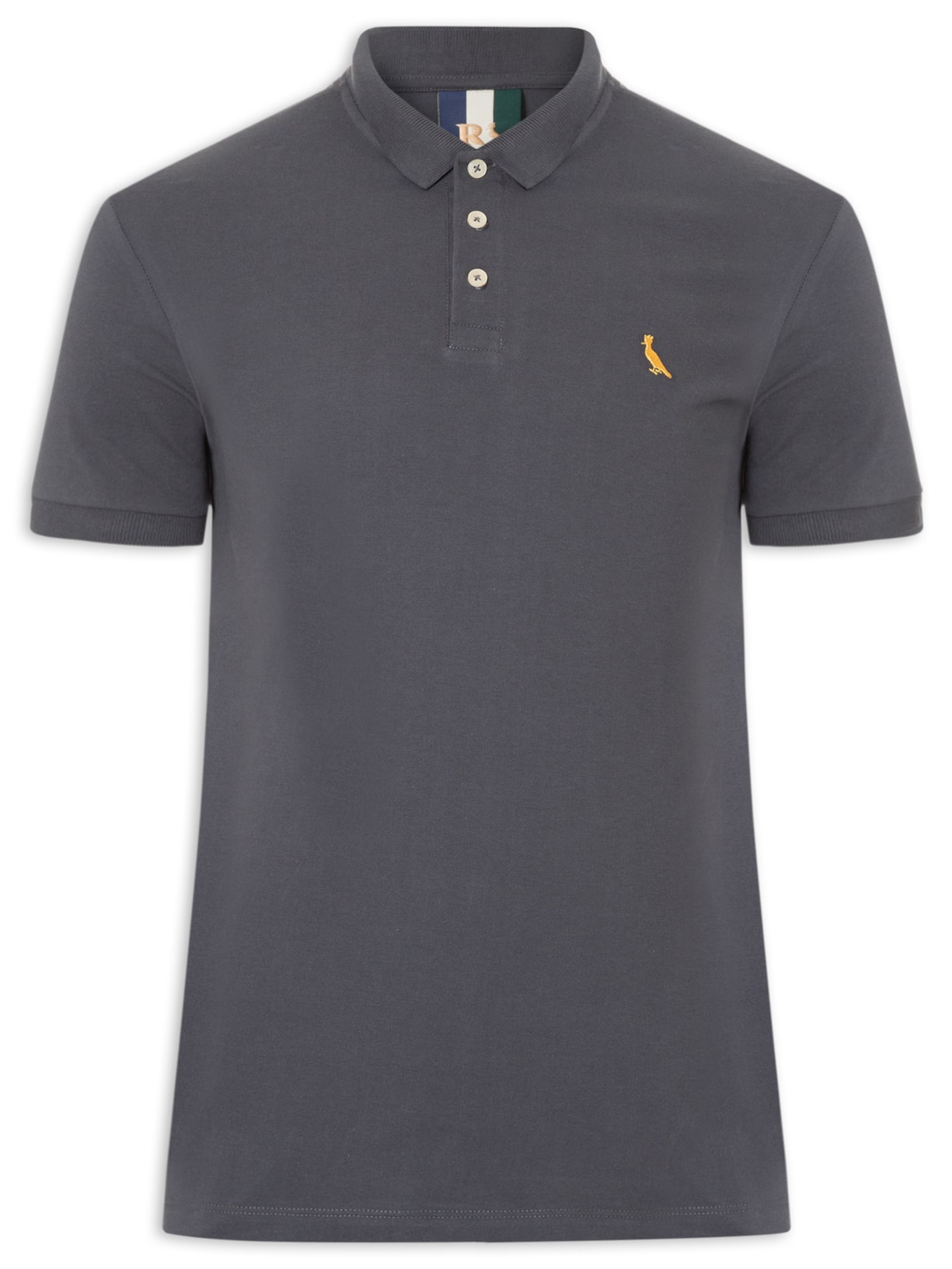 Polo Masculina Piquet Básica Golden Pais Cinza Reserva