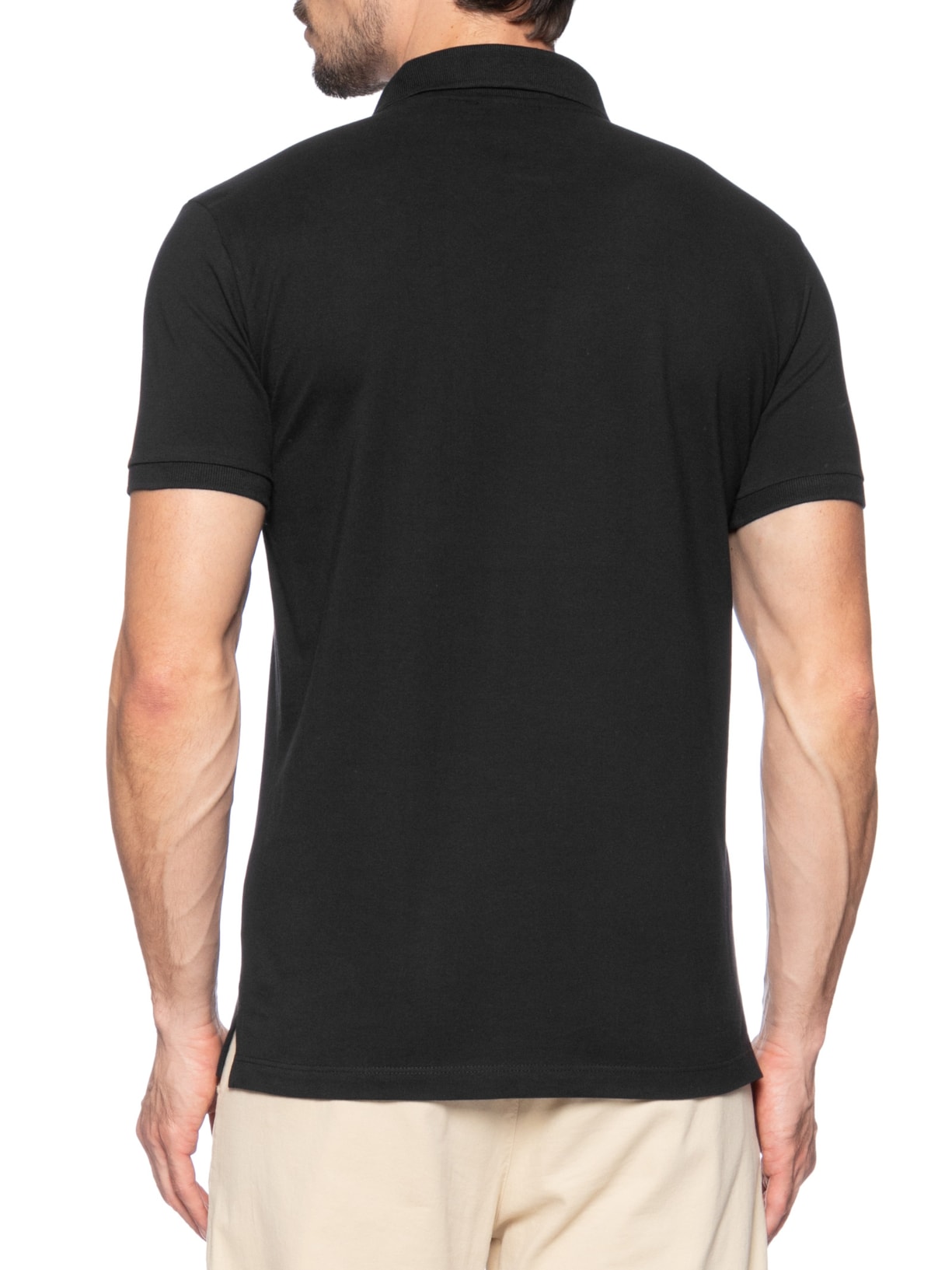 Polo Masculina Piquet Básica Golden Pais Preto Reserva