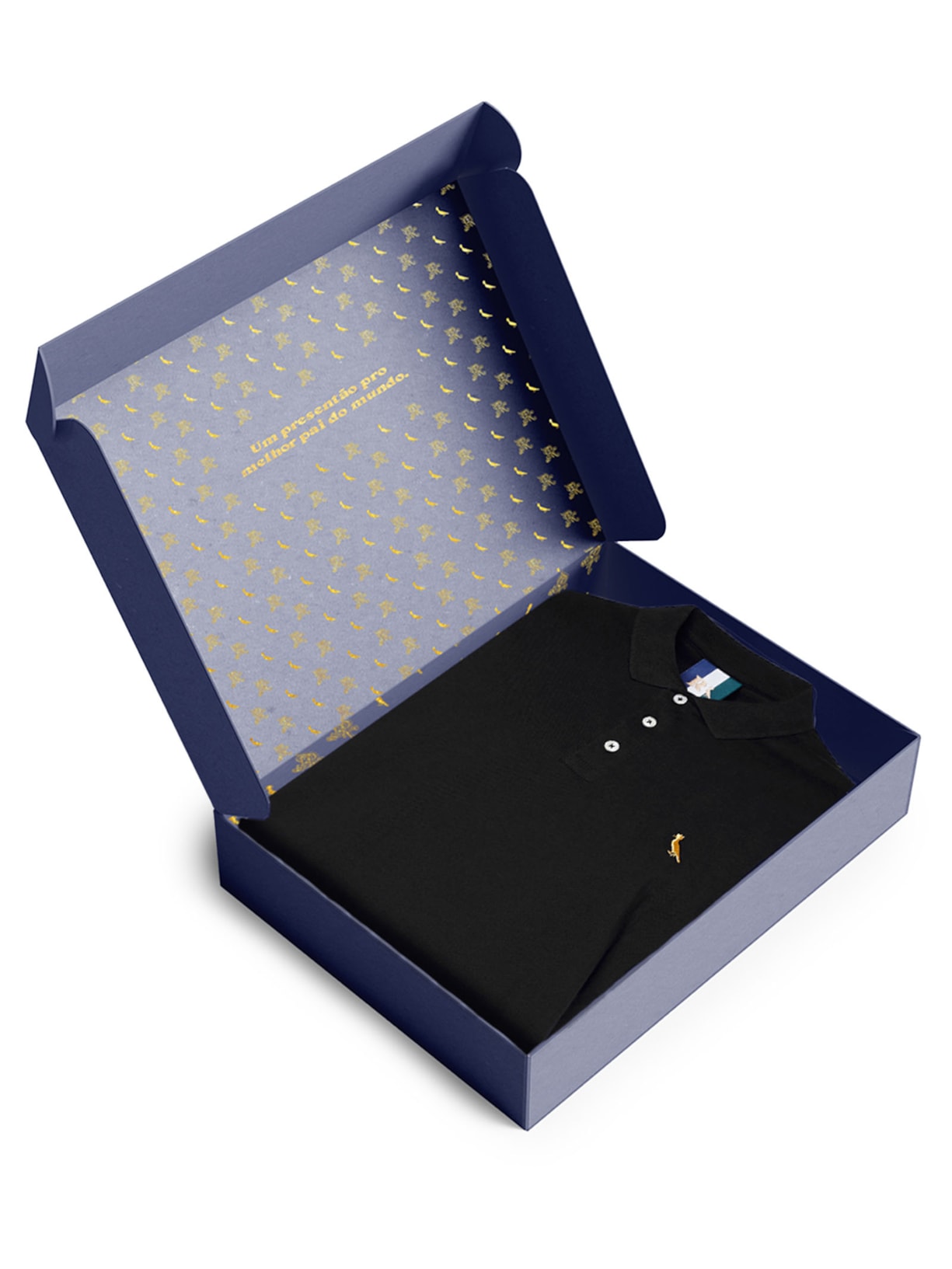 Polo Masculina Piquet Básica Golden Pais Preto Reserva