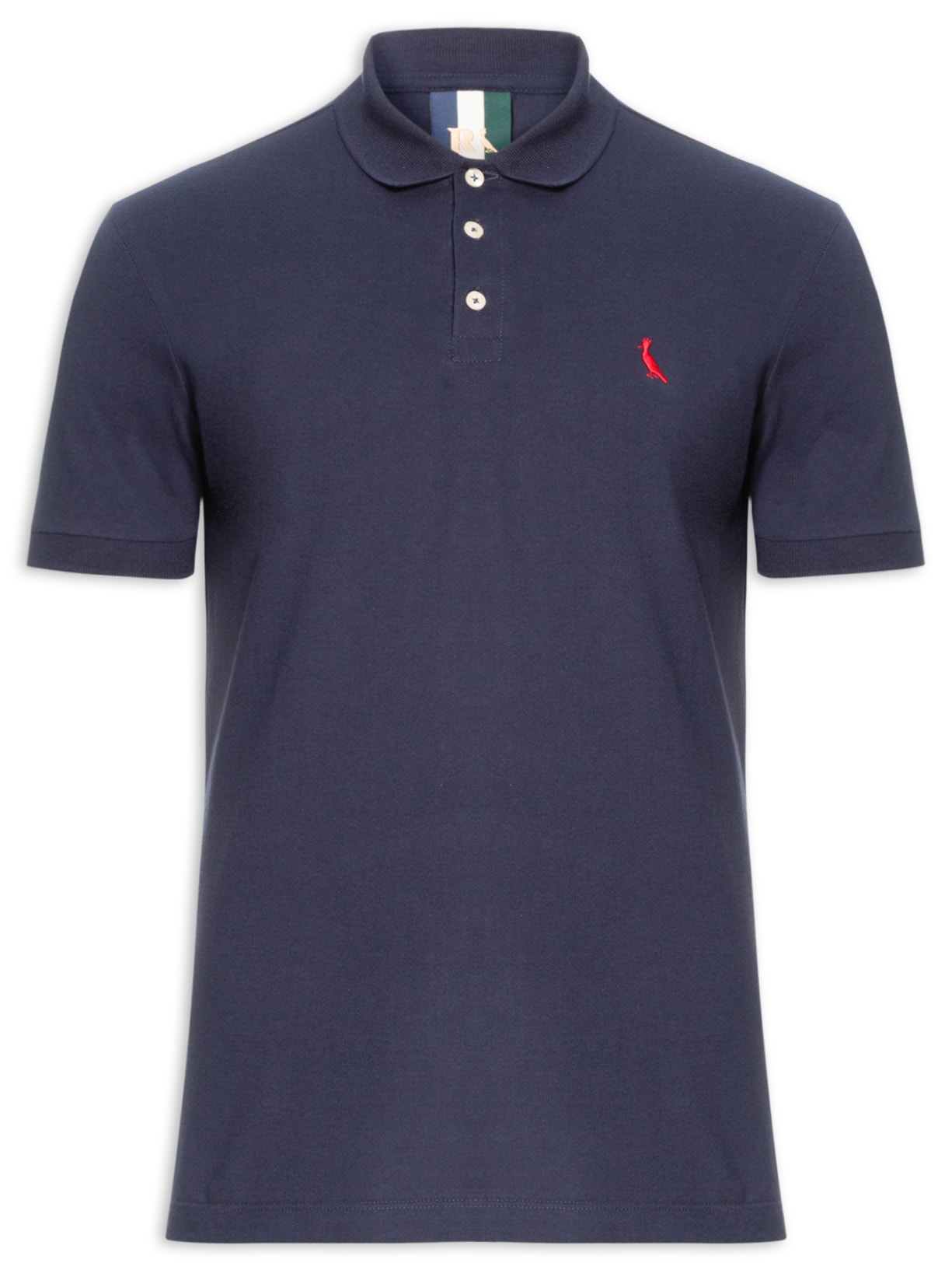 Polo Masculina Piquet Básica Namorados - Azul