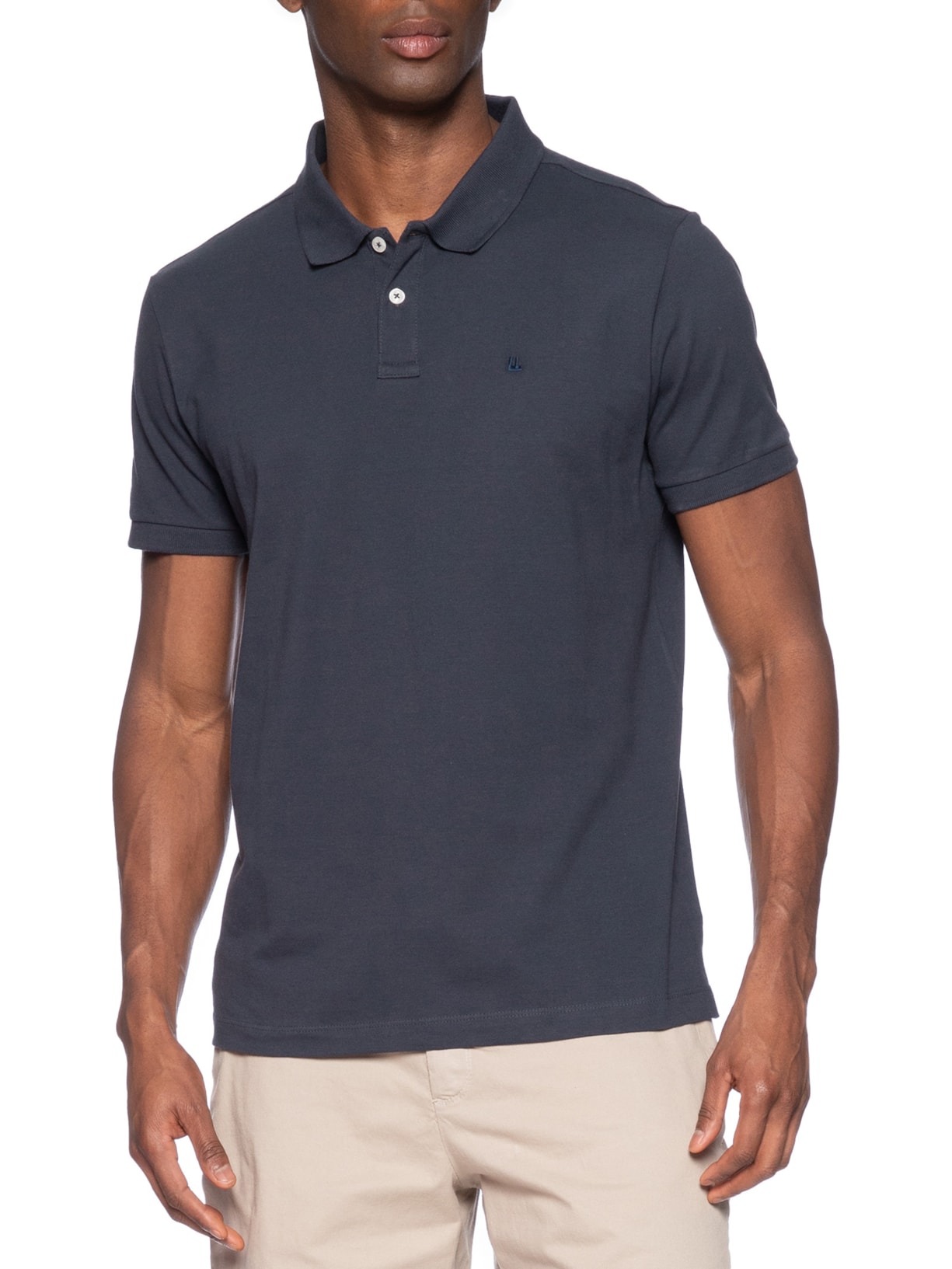 Polo Masculina Piquet Básica Rio Azul Foxton