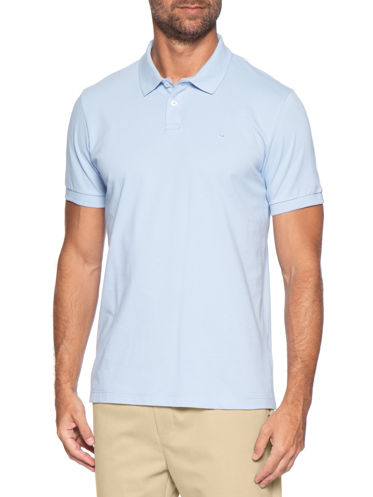 Polo Masculina Piquet Básica Rio Azul Foxton