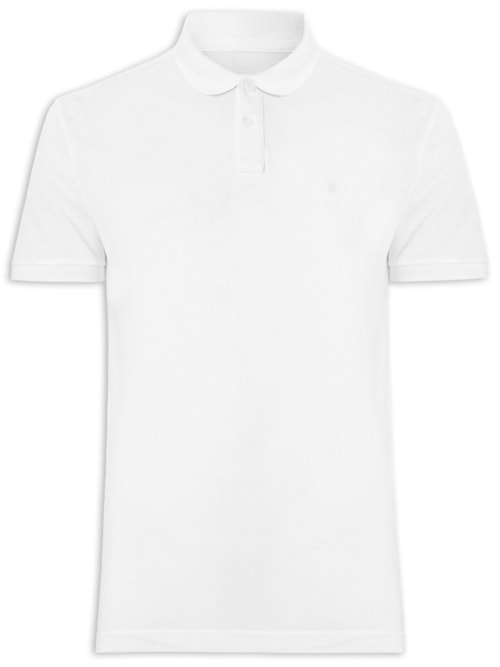 Polo Masculina Piquet Básica Rio - Branco