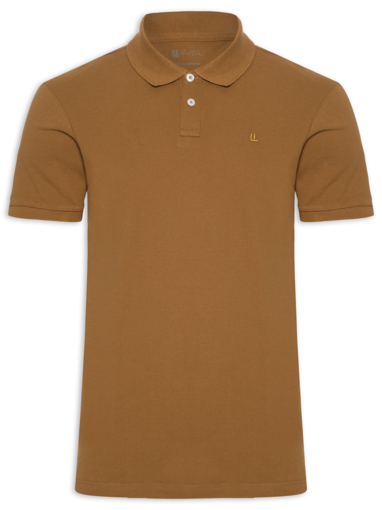 Polo Masculina Piquet Basica Rio - Marrom