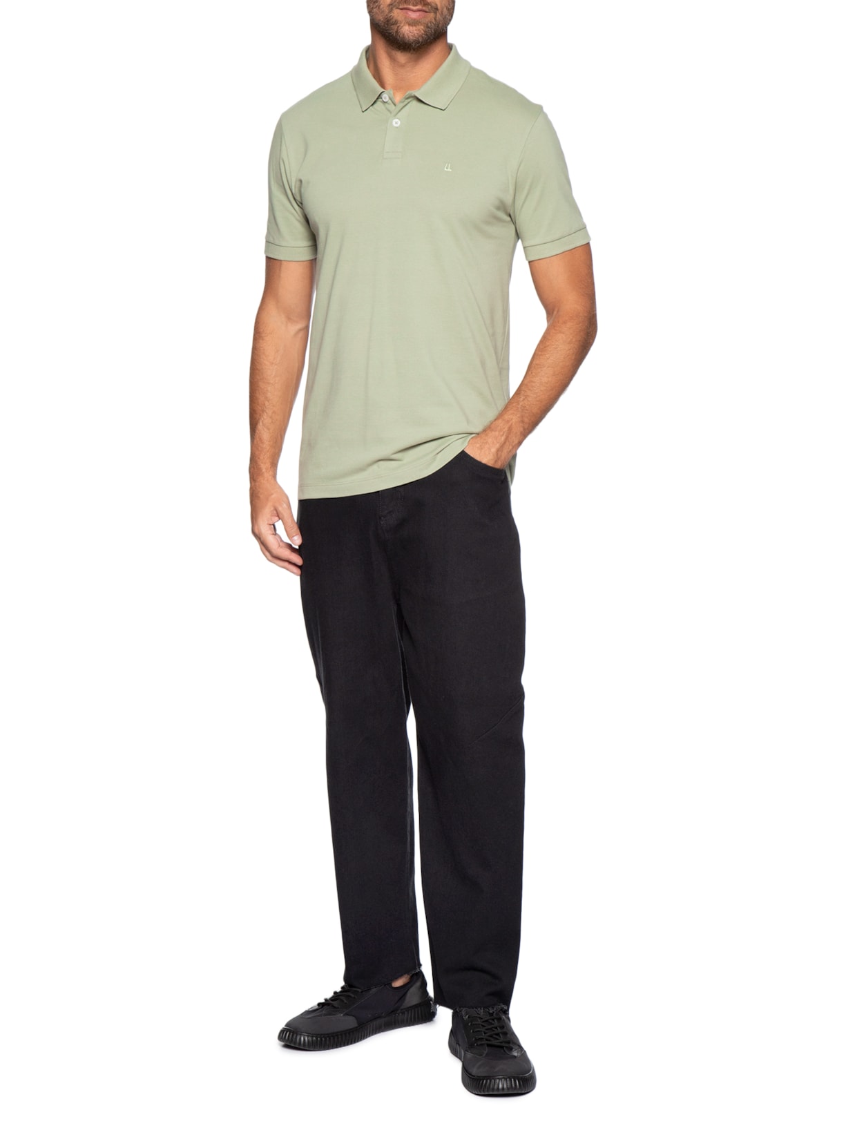 Polo Masculina Piquet Básica Rio Verde Foxton