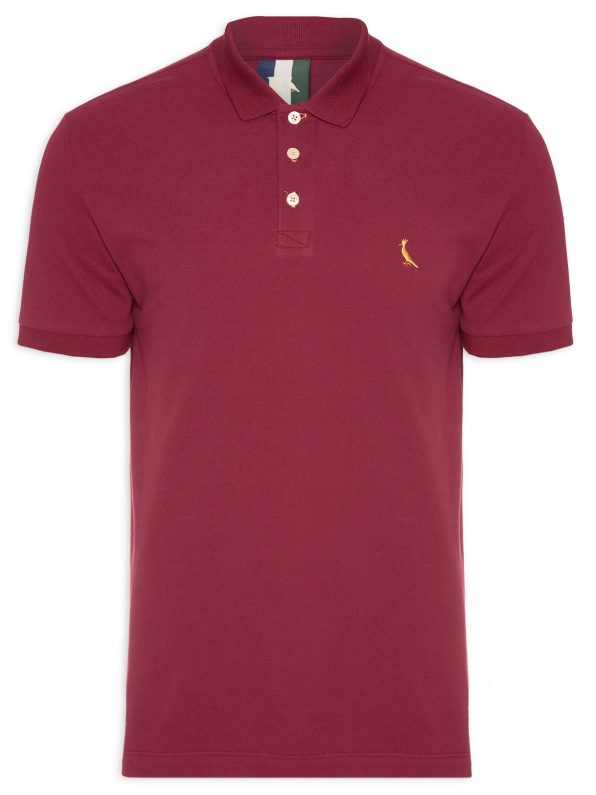 Polo Masculina Piquet Básica - Vinho