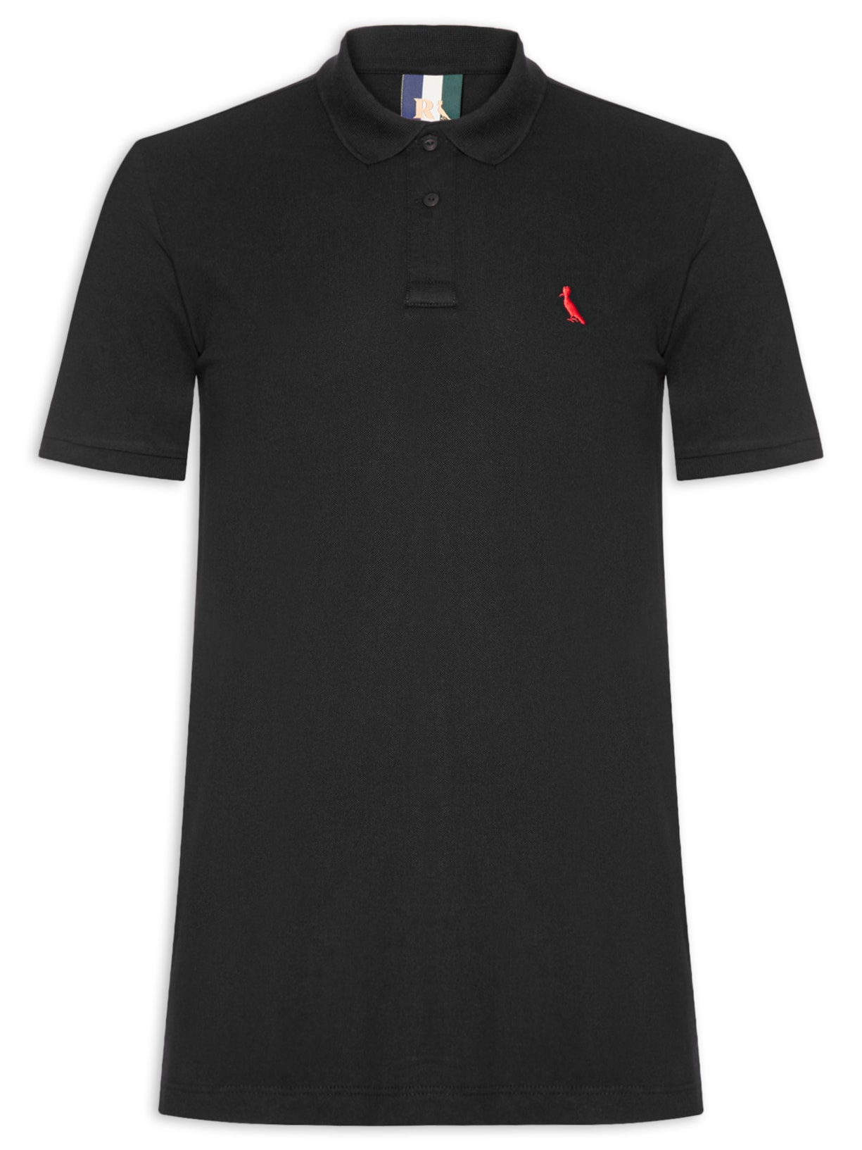 Polo Masculina Piquet Class Red Bird - Preto