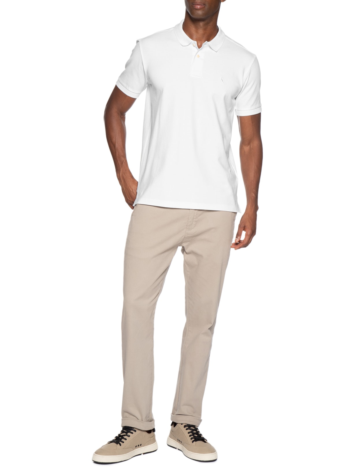 Polo Masculina Piquet Class RSV Branco Reserva