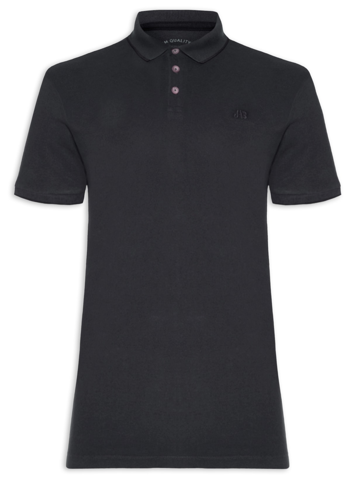 Polo Masculina Piquet Classic Friso - Cinza