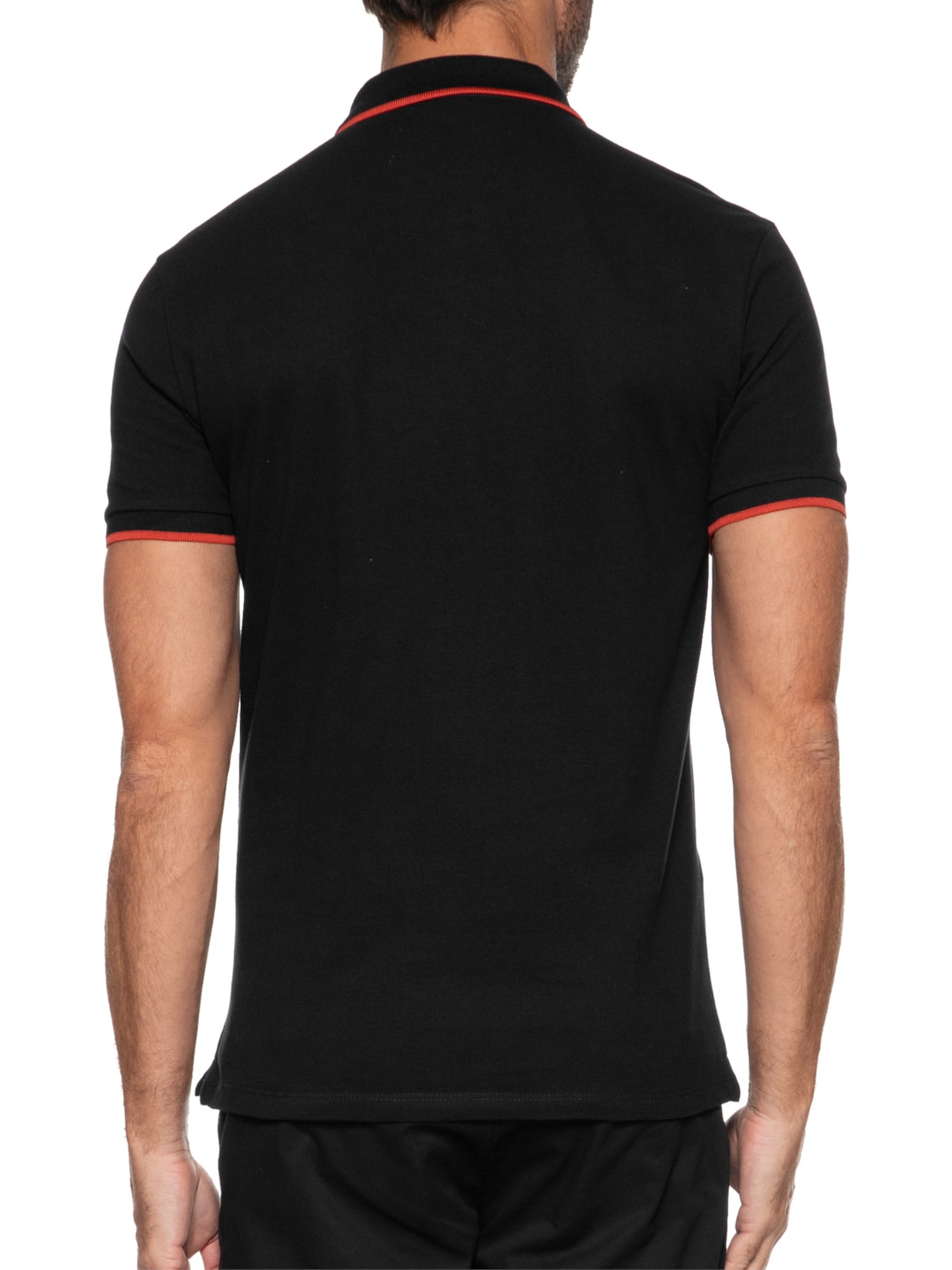 Polo Masculina Piquet Classic Friso Preto Jab